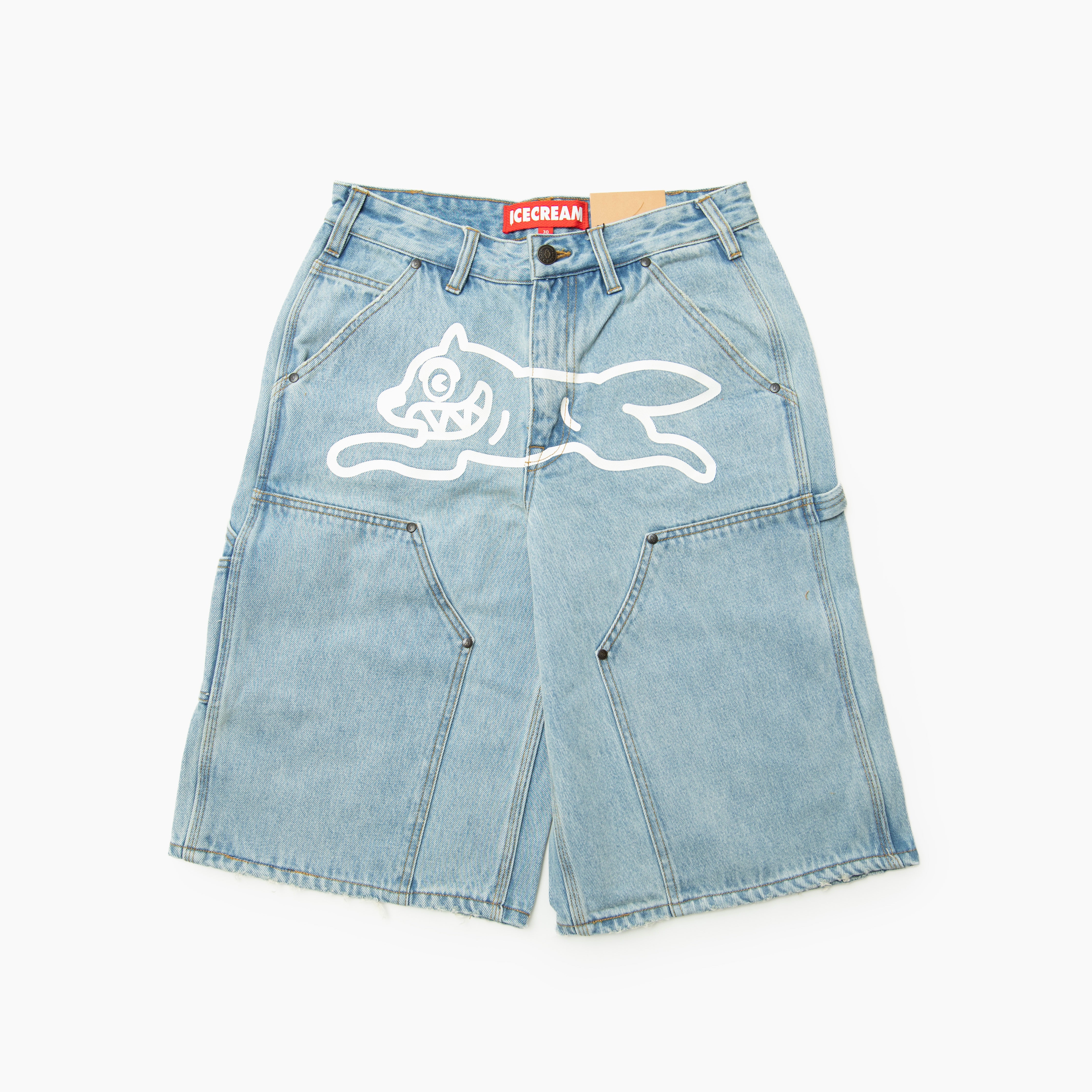 90's AACA デニムショーツ　フランケンステッチ ice_4Q8A8586.jpg?v=1771520348