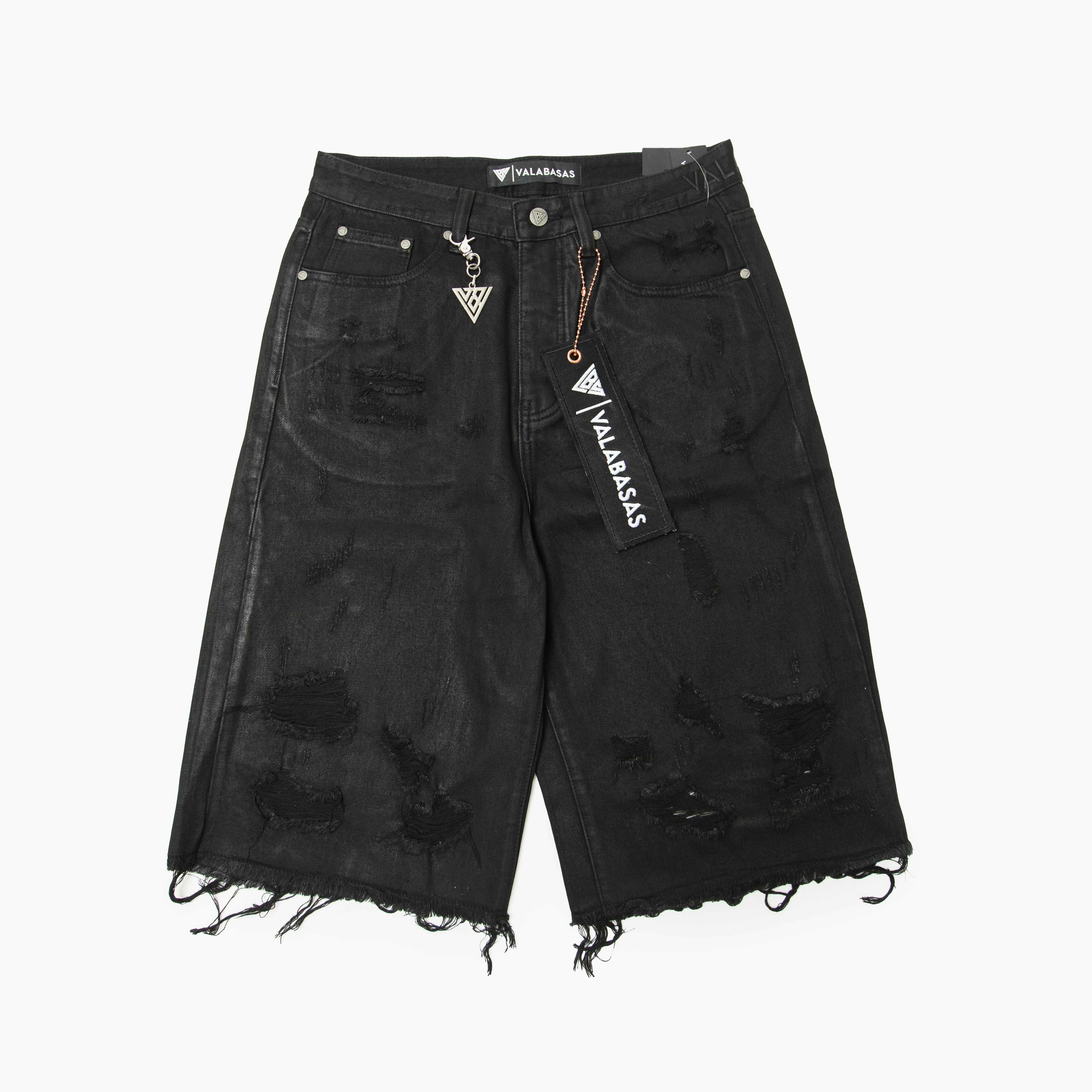 VALABASAS SNAPPED BAGGY DENIM SHORTS – Surkucafe