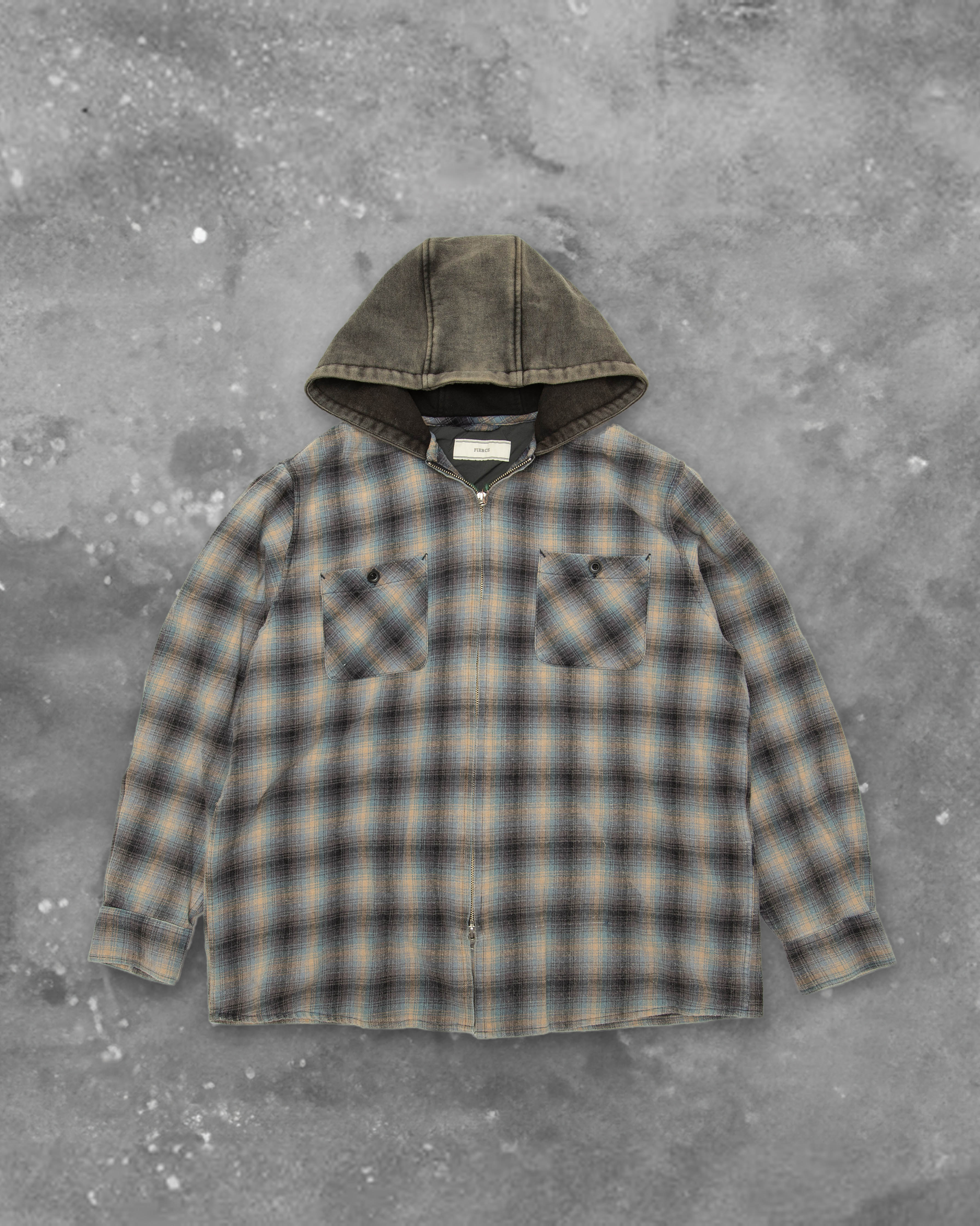 BLACKOUT GRAZE ZIP SHIRT HOODIE(lightweight)