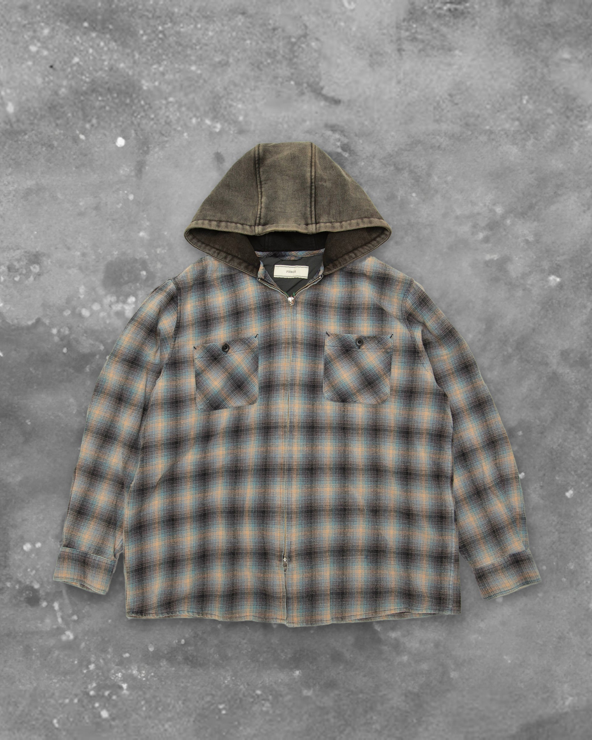 BLACKOUT GRAZE ZIP SHIRT HOODIE(lightweight)