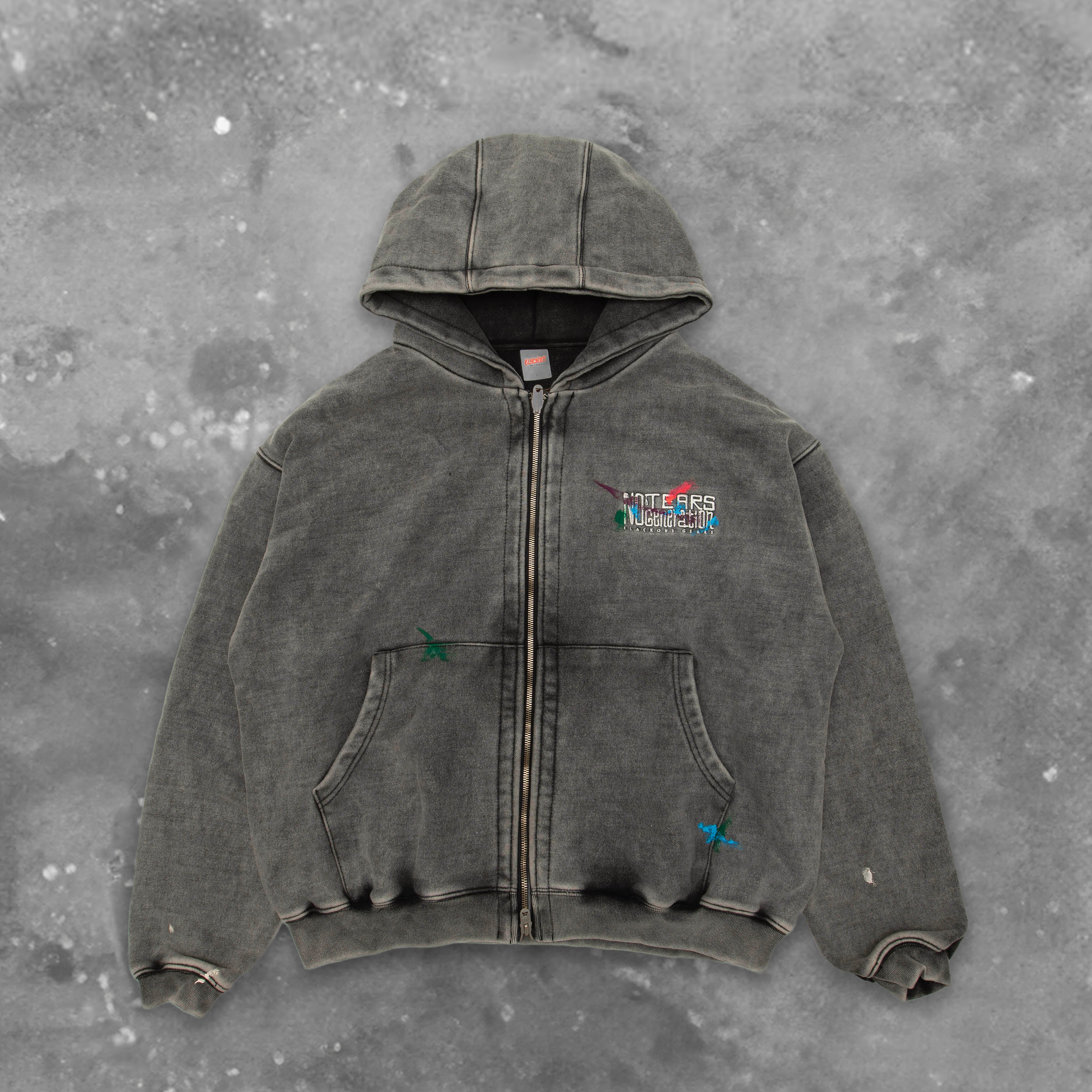 BLACKOUT CRACK HOOD ZIP