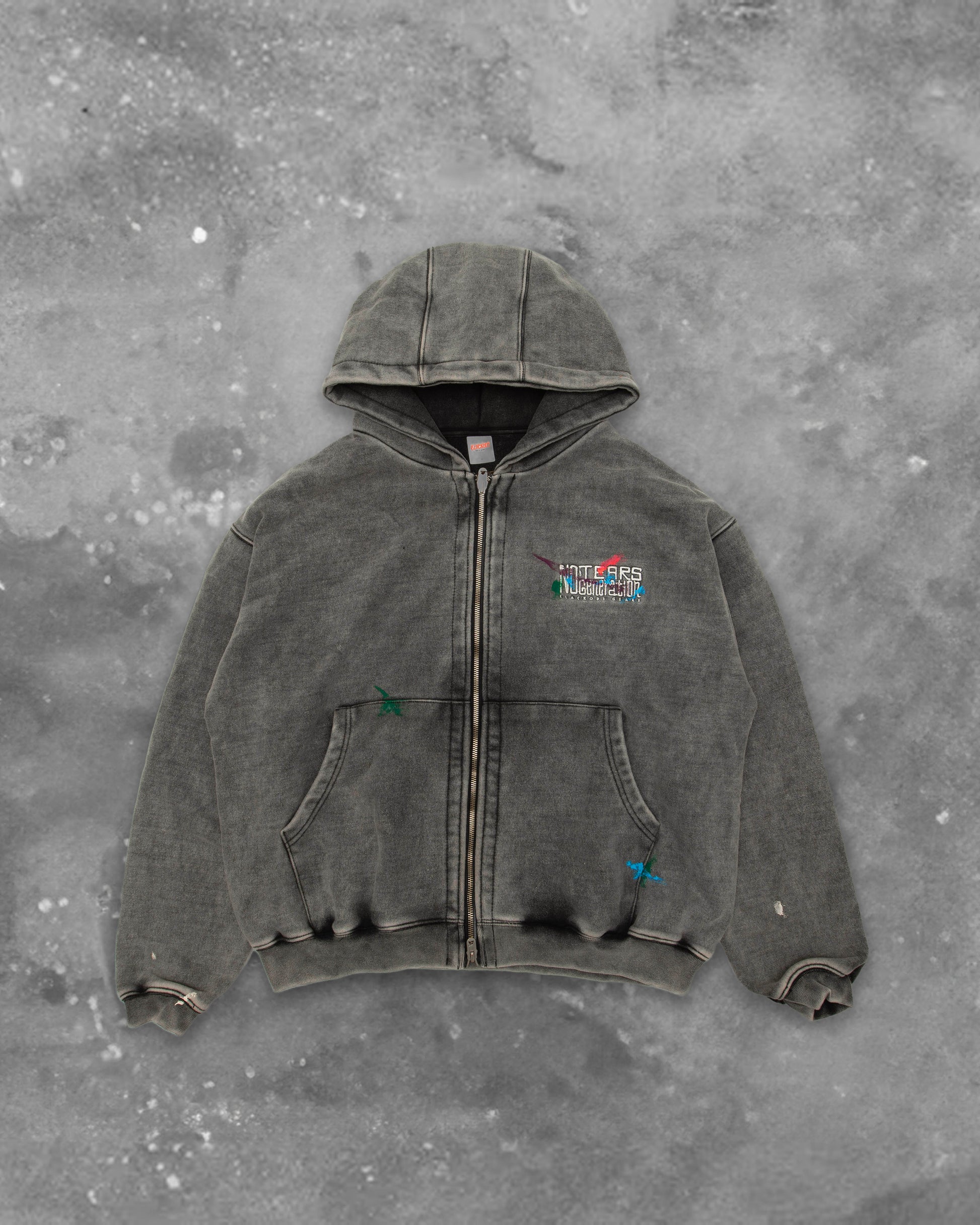 BLACKOUT CRACK HOOD ZIP