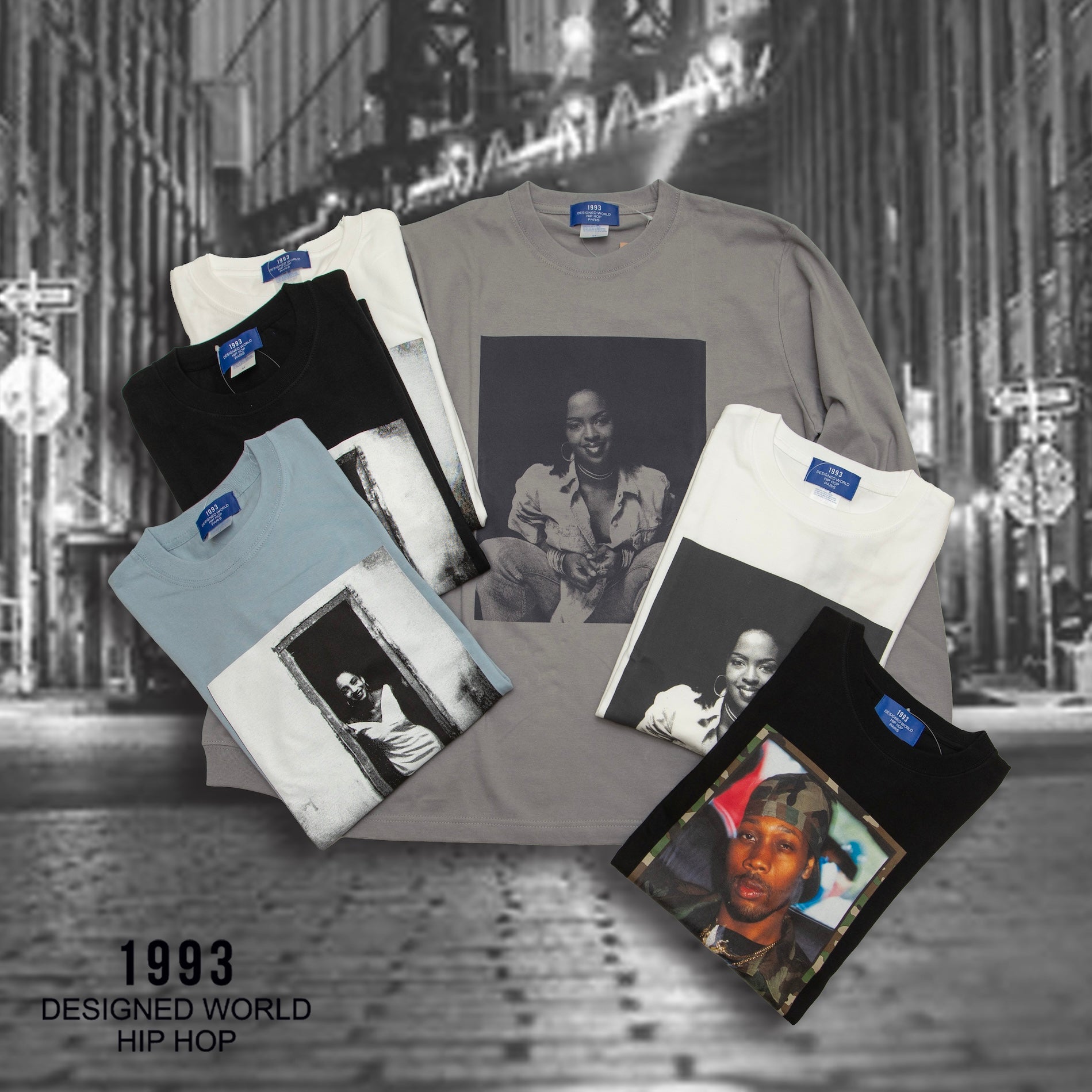 1993 DESIGNED WORLD HIPHOP [LAURYN]　LS TEE