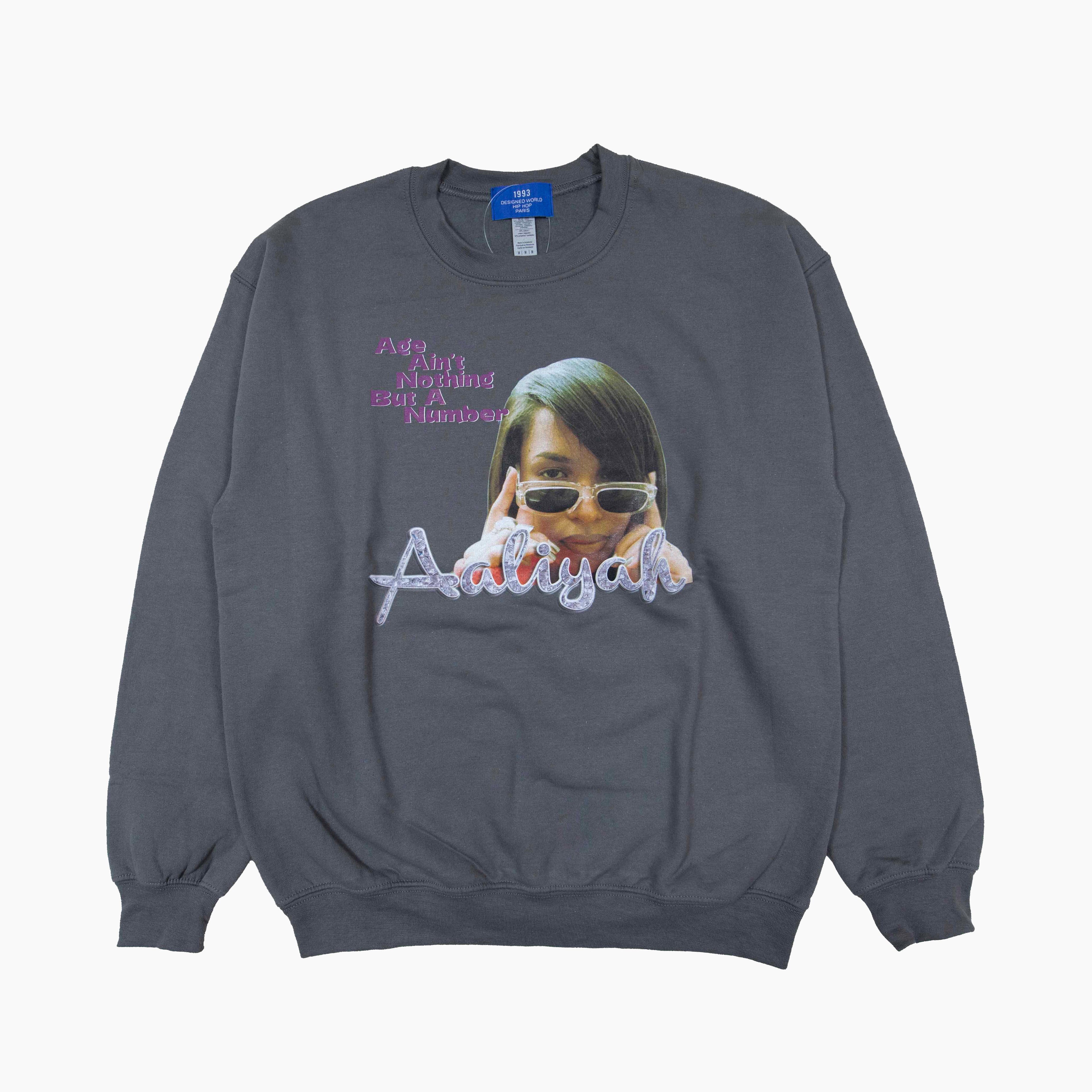1993designed world hiphop [ aaliyah ] CREW NECK