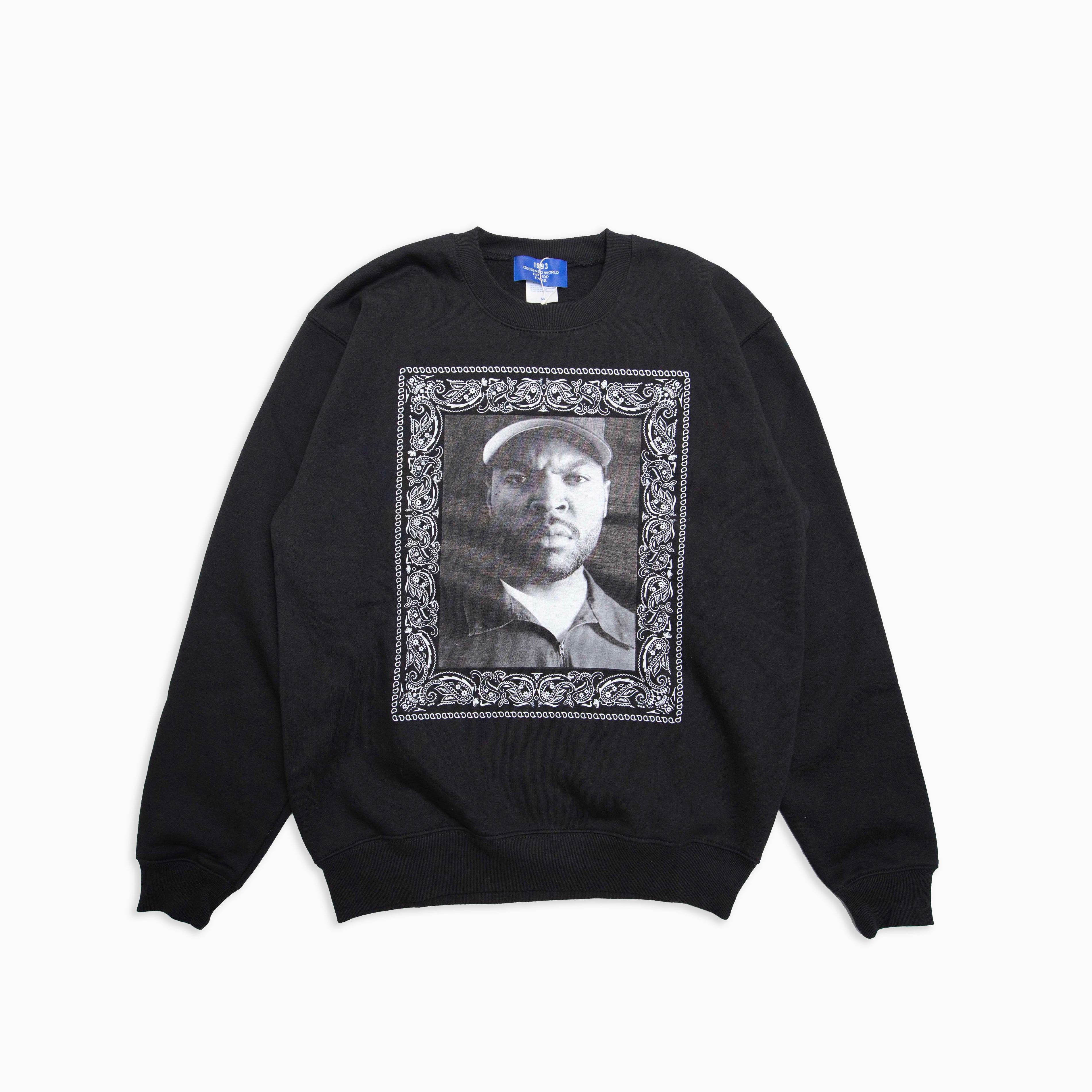1993 DESIGNED WORLD HIPHOP [ ICECUBE ] CREWNECK