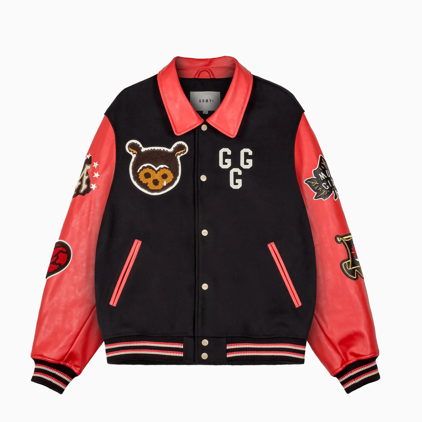 GRIMEY Mud'S The Residence Black Baseball Jacket