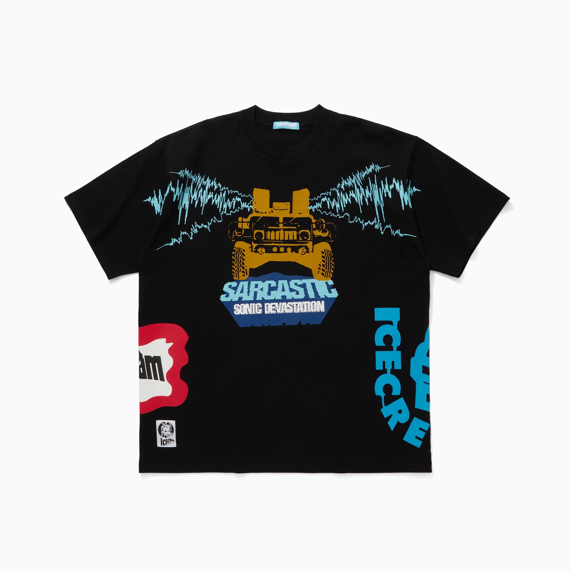 ICECREAM x SARCASTIC COTTON T-SHIRT SONIC DEVASTATION