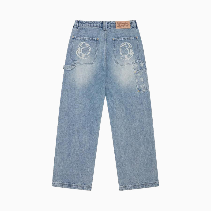 BILLIONAIRE BOYS CLUB DIAMONDS &amp; DOLLARS DENIM CARPENTER PANTS