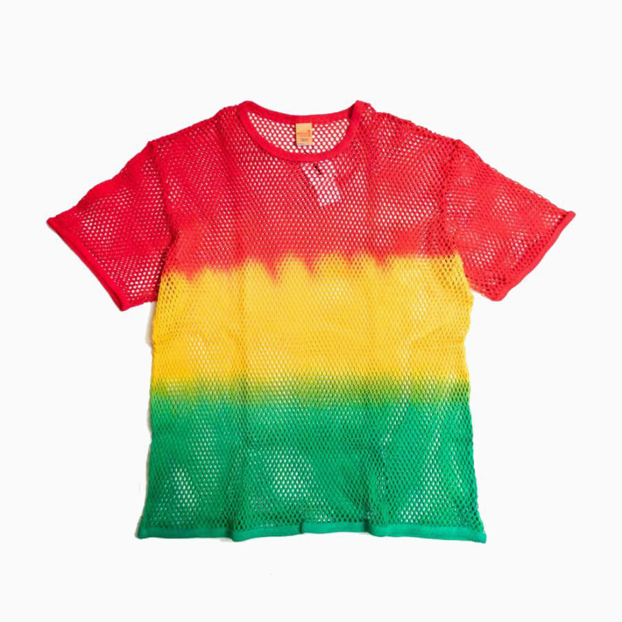 Marina T Border ExSPC. TieDye Red,Gold &amp; Green