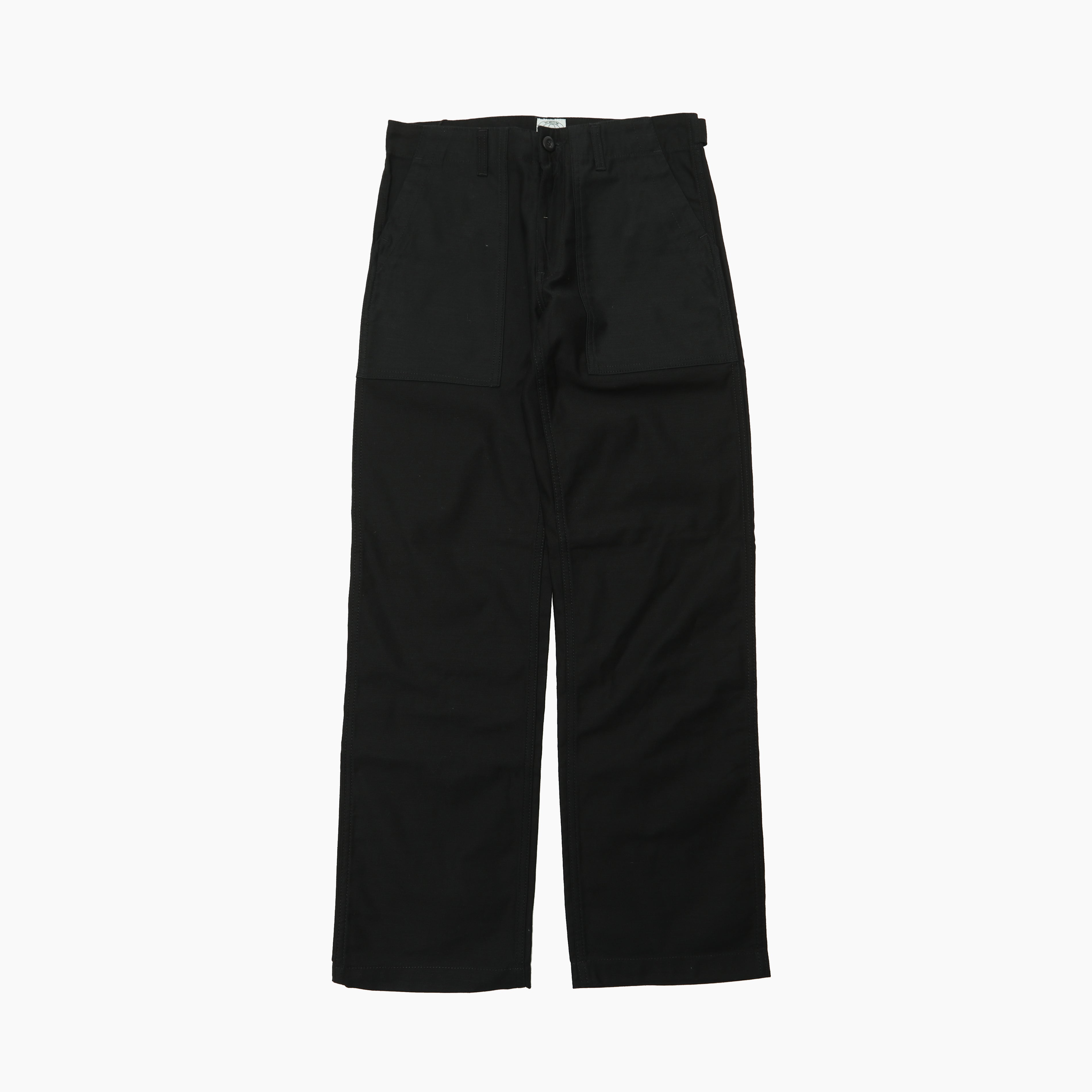POT MEETS POP FATTY FATIGUE PANTS REVERSE SATEEN BLACK