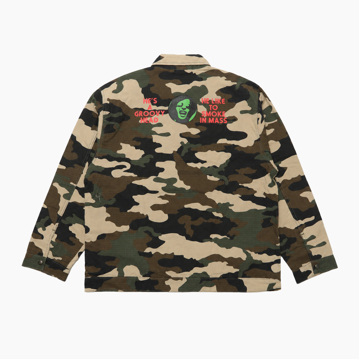 POT MEETS POP HERRER WORK JACKET WOODLAND CAMO