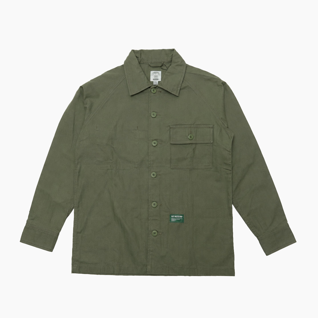 POT MEETS POP HIGH LIFE MIL OVERSHIRT