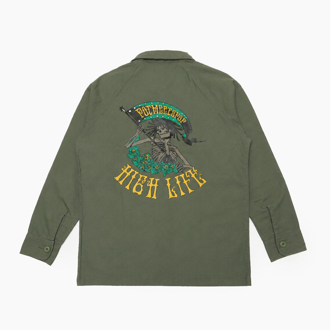 POT MEETS POP HIGH LIFE MIL OVERSHIRT