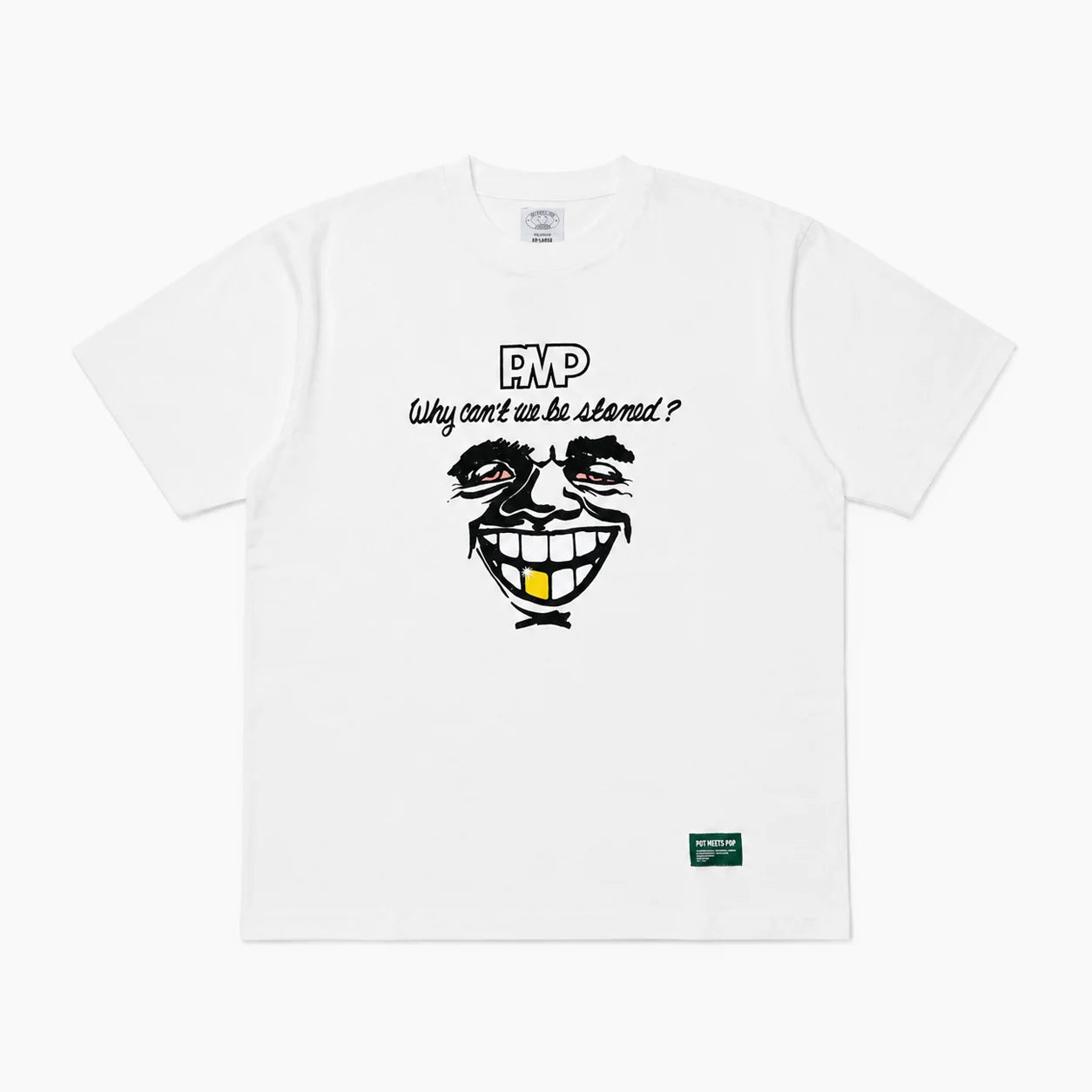 POT MEETS POP WHY CAN'T WE BE STONED TEE WHITE