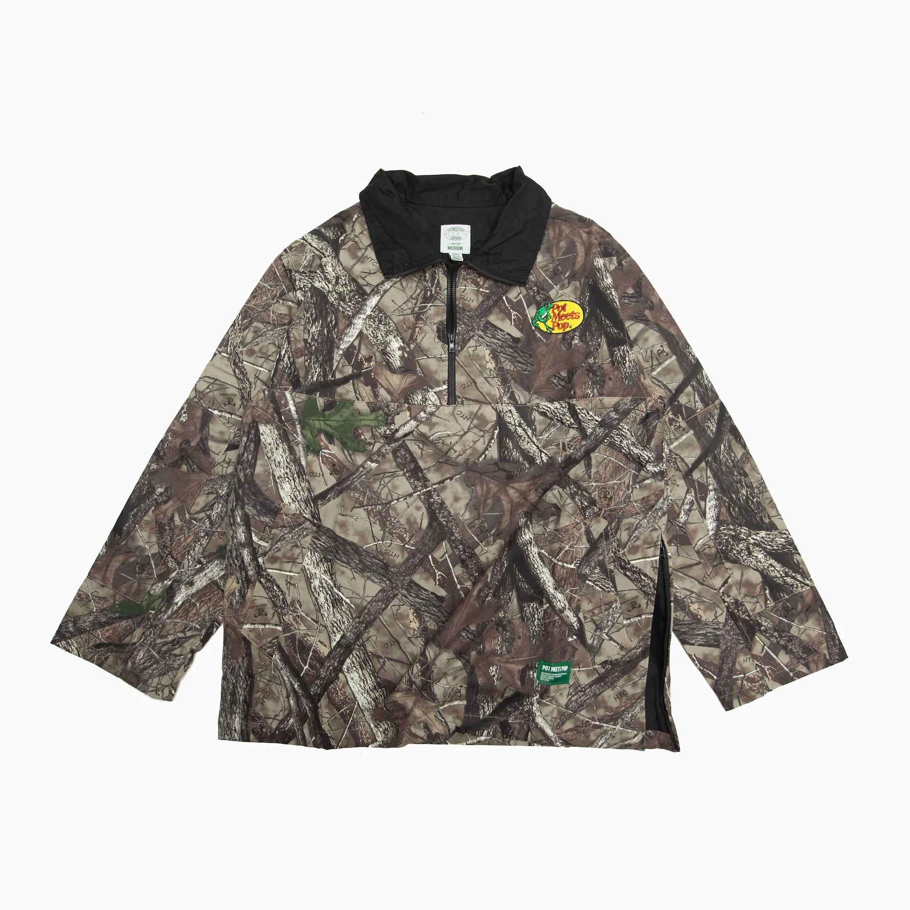 POT MEETS POP HALF ZIP JACKET REAL CAMO