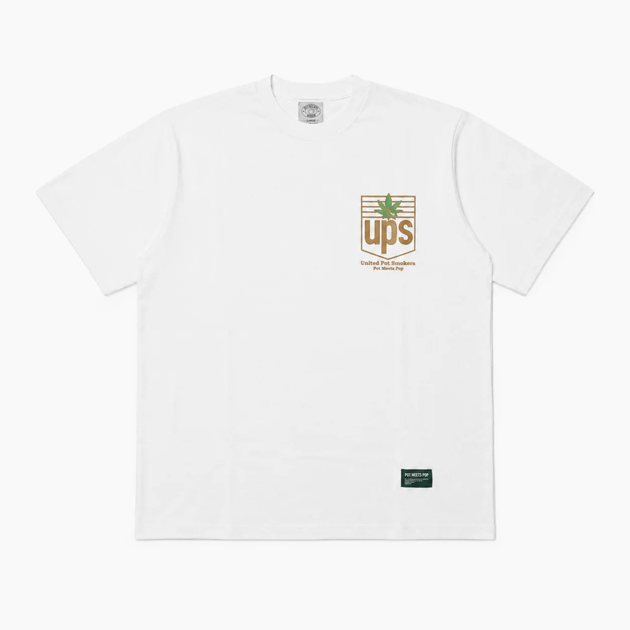 POT MEETS POP UPS TEE  WHITE