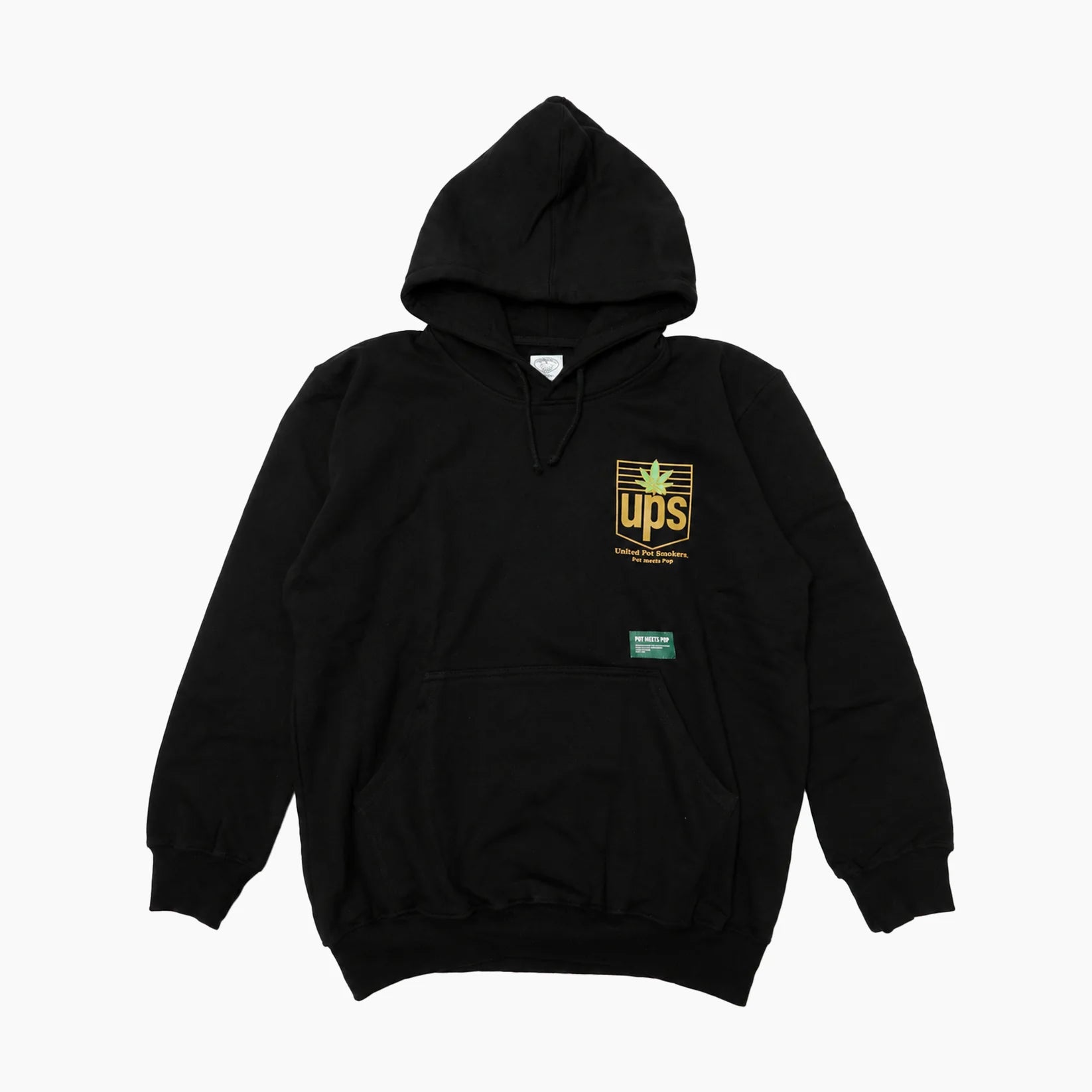 POT MEETS POP UPS HOODIE BLACK
