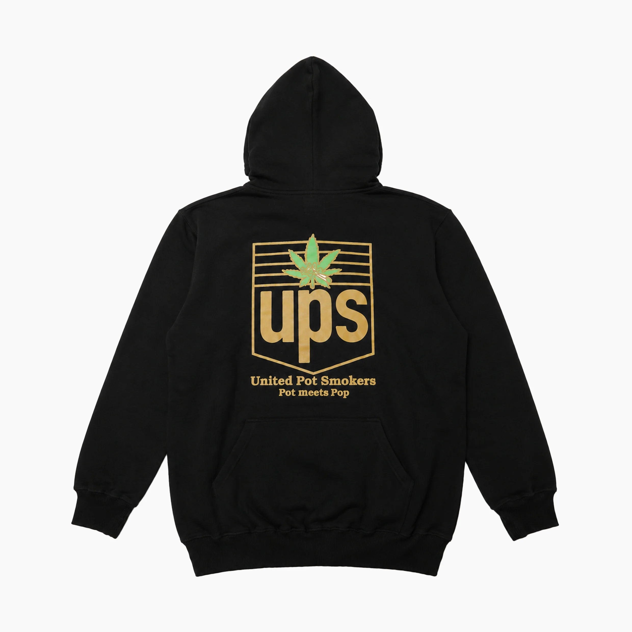POT MEETS POP UPS HOODIE BLACK