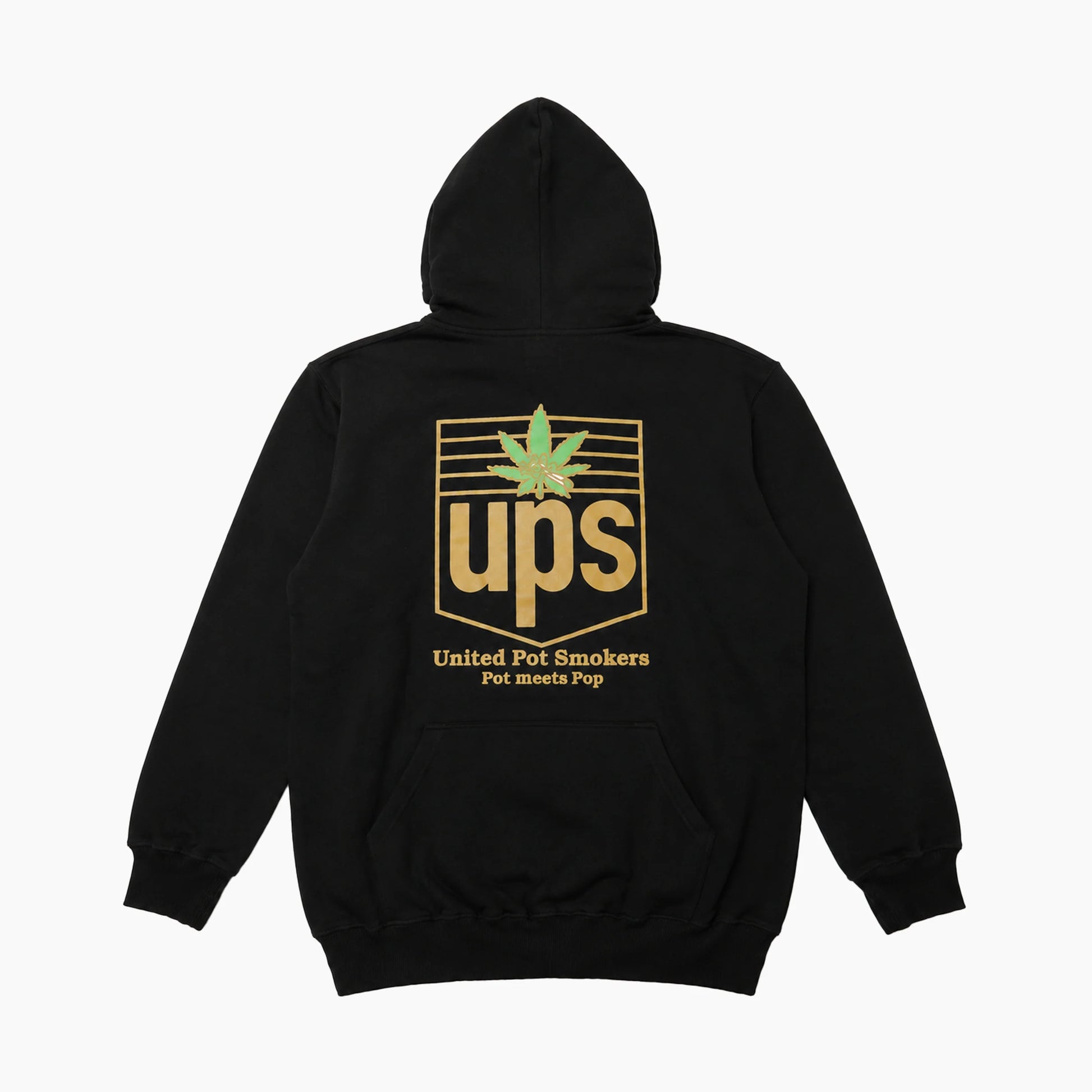 POT MEETS POP UPS HOODIE BLACK