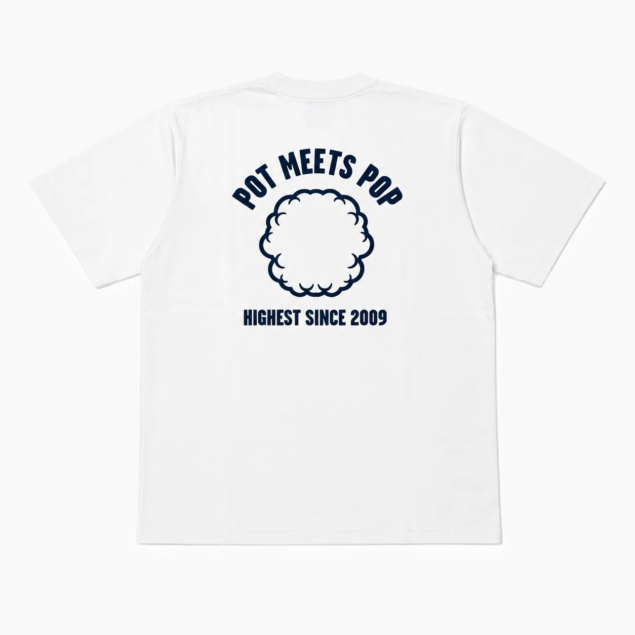 POT MEETS POP SMOKE LOGO TEE WHITE