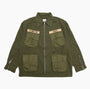 POT MEETS POP OZ ARMY SLANTED POCKET ZIP UP WASHED OLIVE