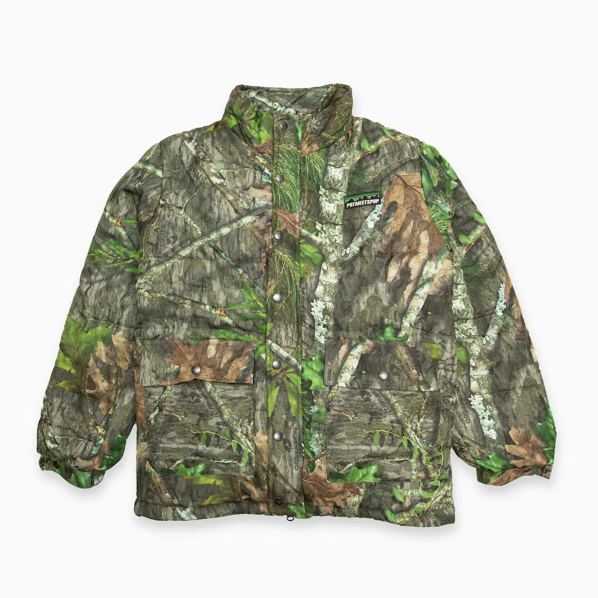 POT MEETS POP PUFF PUFF PUFFER JACKET REAL CAMO