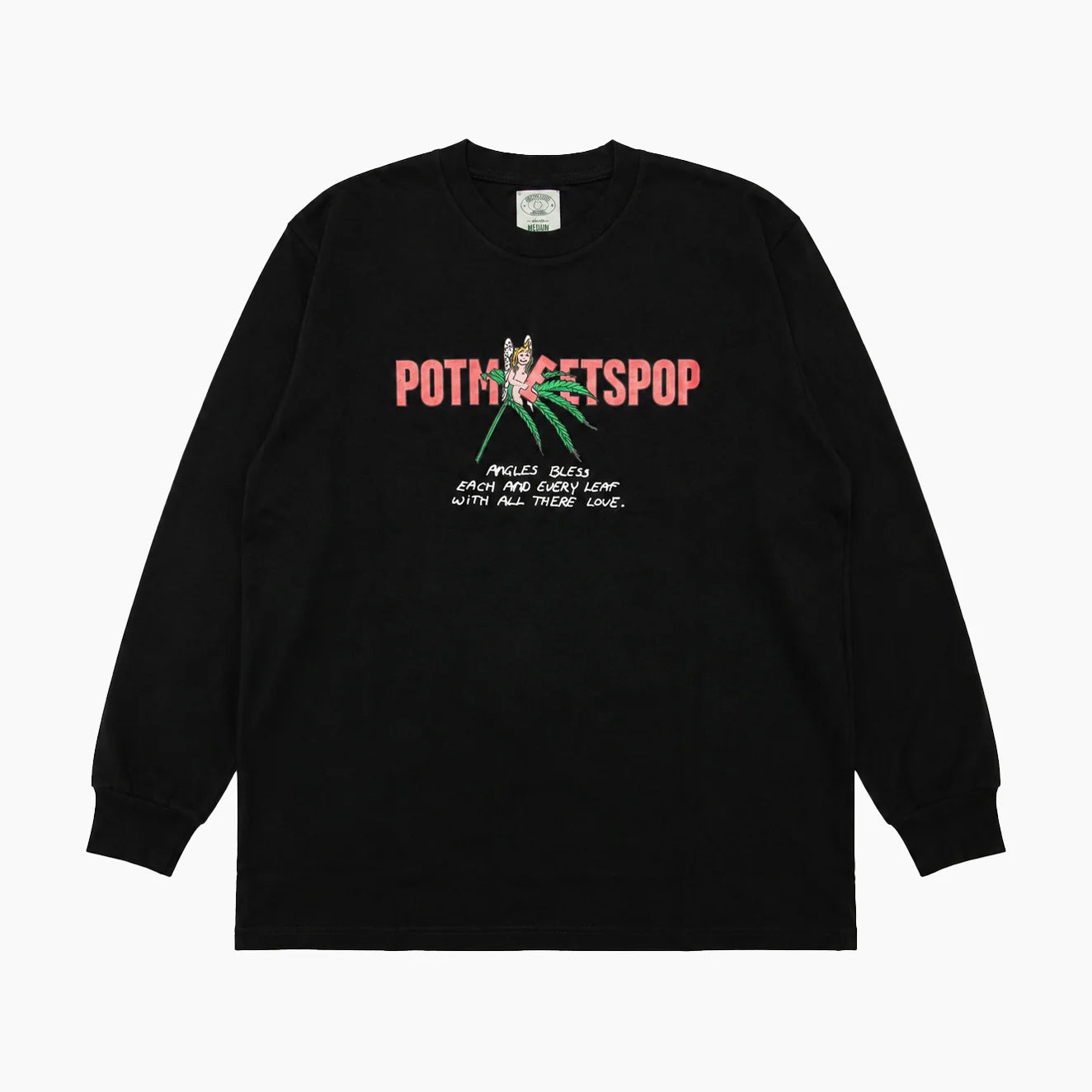 POT MEETS POP LEAF LOGO TEE