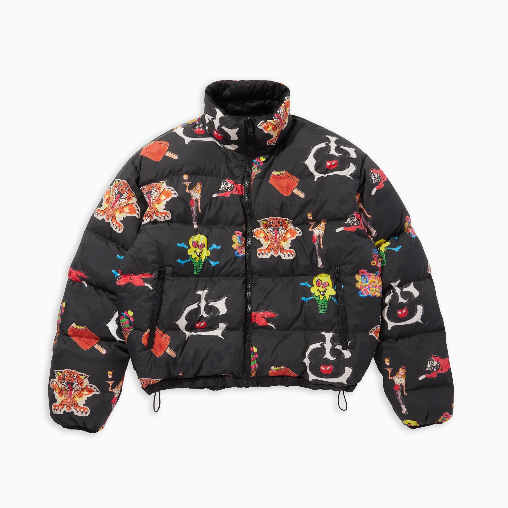 ICECREAM REVERSIBLE DOWN JACKET BLACK