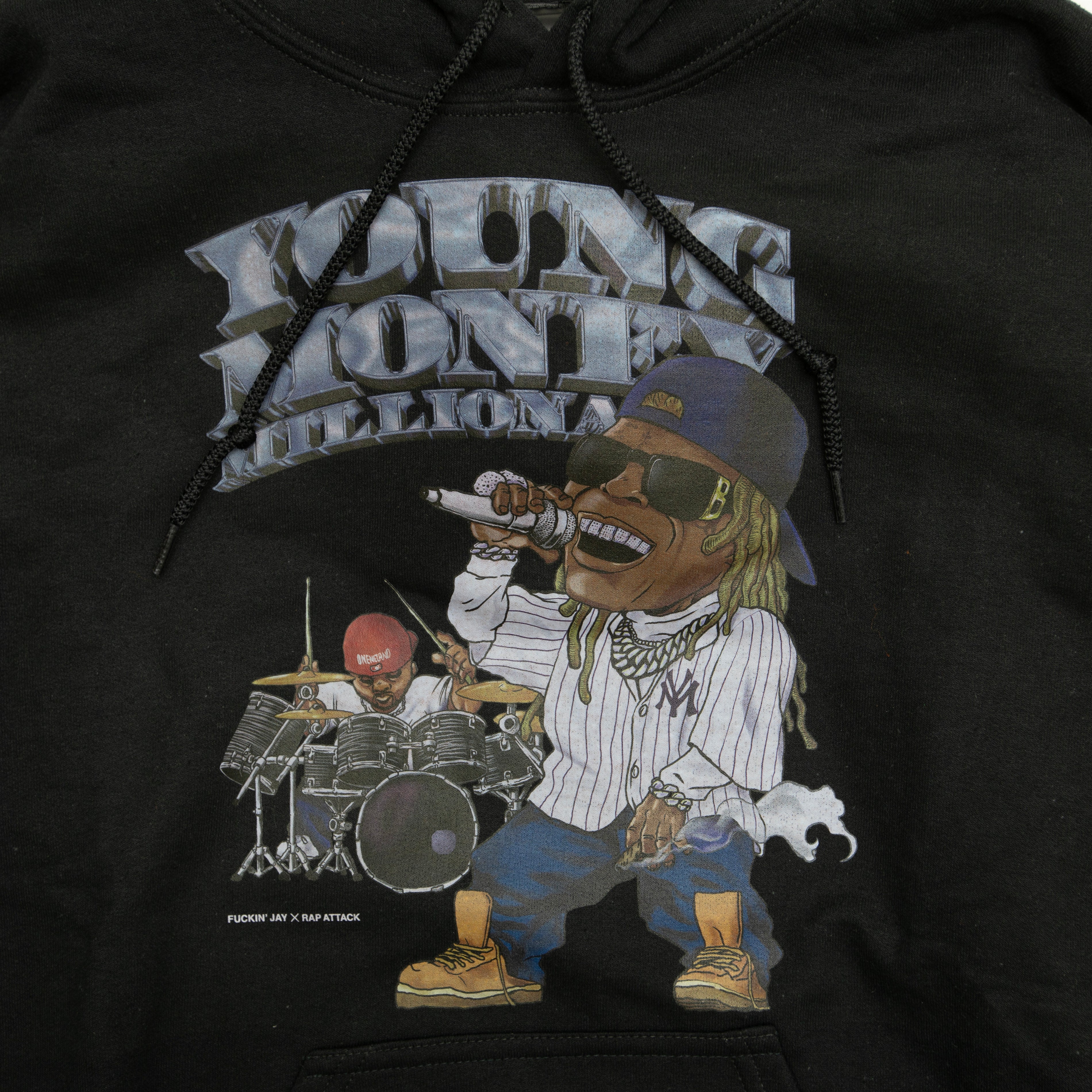 Rap ATTACK　" Fuckin' Jay × Rapattack "YMM" Hoodie