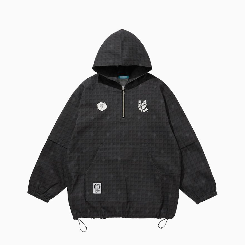 ICECREAM WAFFLE 2WAY HALF ZIP SHIRT JACKET