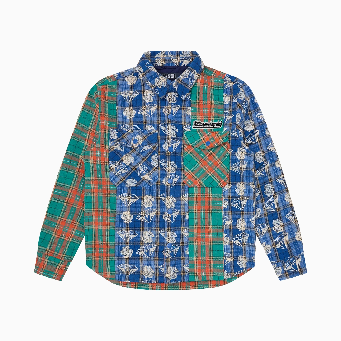 Billionaire boys club EU DIAMONDS & DOLLARS CHECK PADDED OVERSHIRT