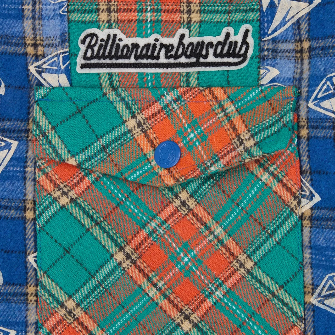 Billionaire boys club EU DIAMONDS & DOLLARS CHECK PADDED OVERSHIRT