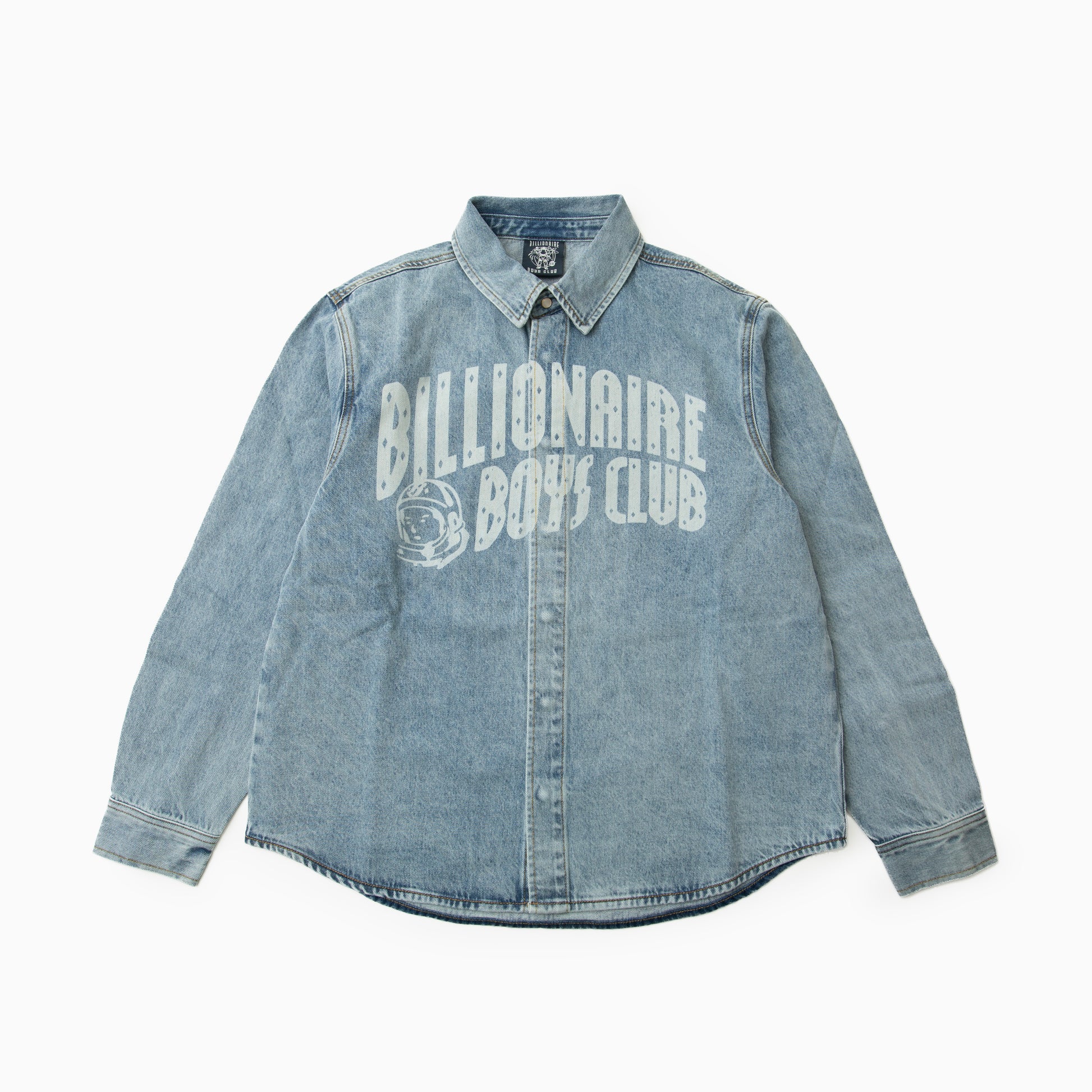 Billionaire boys club EU FADED ARCH LOGO LS DENIM SHIRT