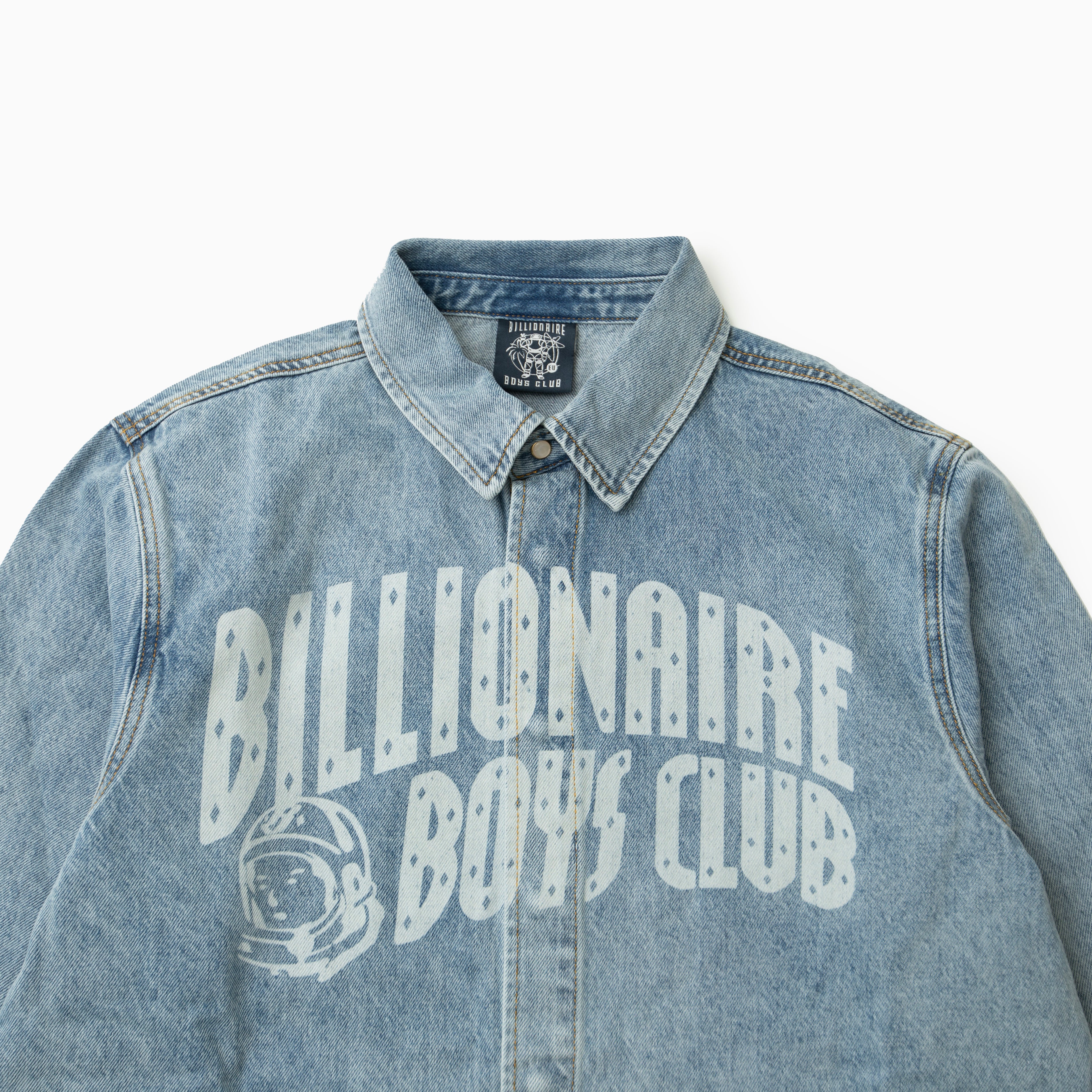 Billionaire boys club EU FADED ARCH LOGO LS DENIM SHIRT
