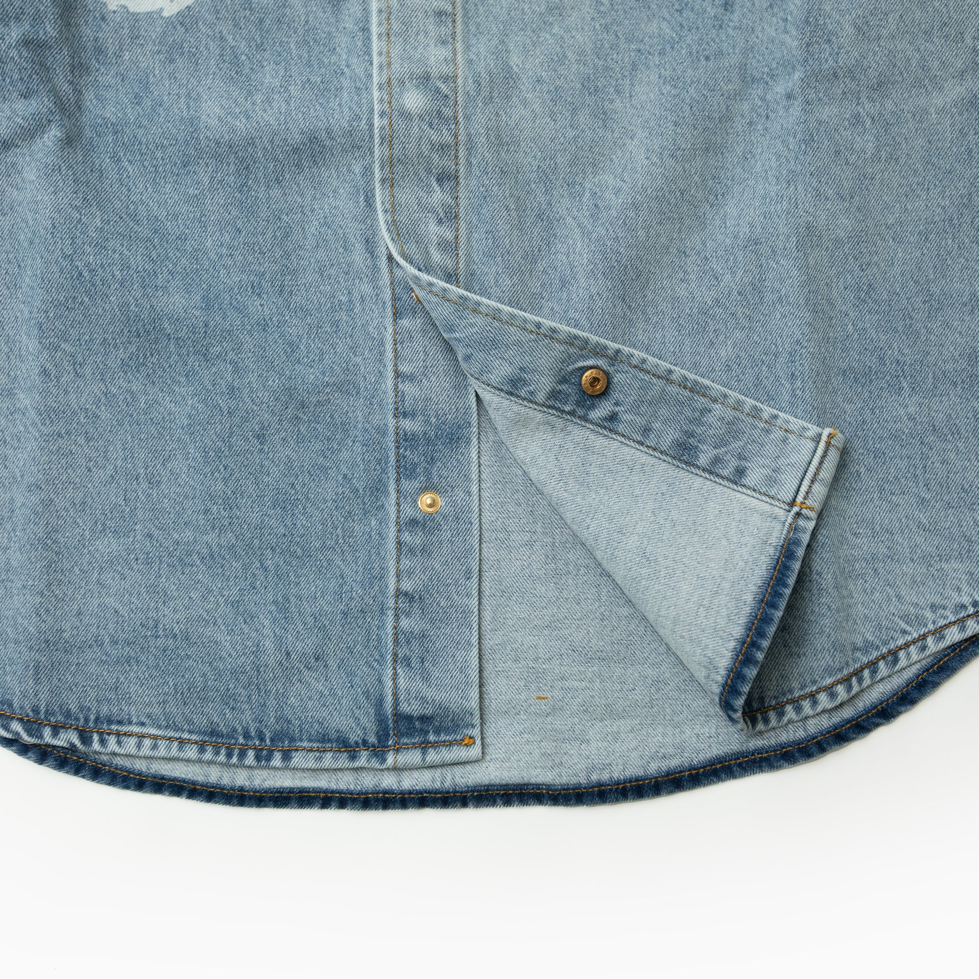 Billionaire boys club EU FADED ARCH LOGO LS DENIM SHIRT