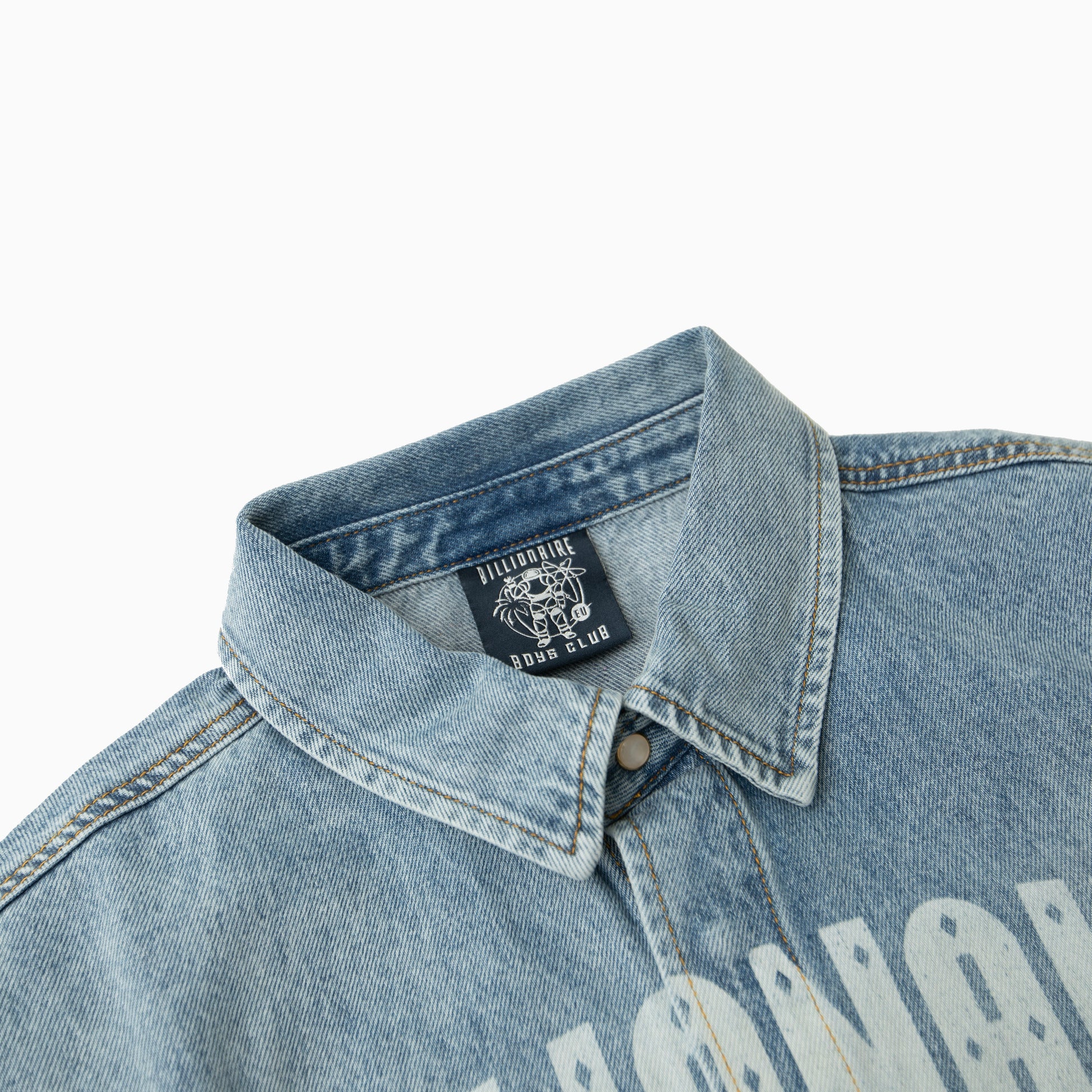 Billionaire boys club EU FADED ARCH LOGO LS DENIM SHIRT