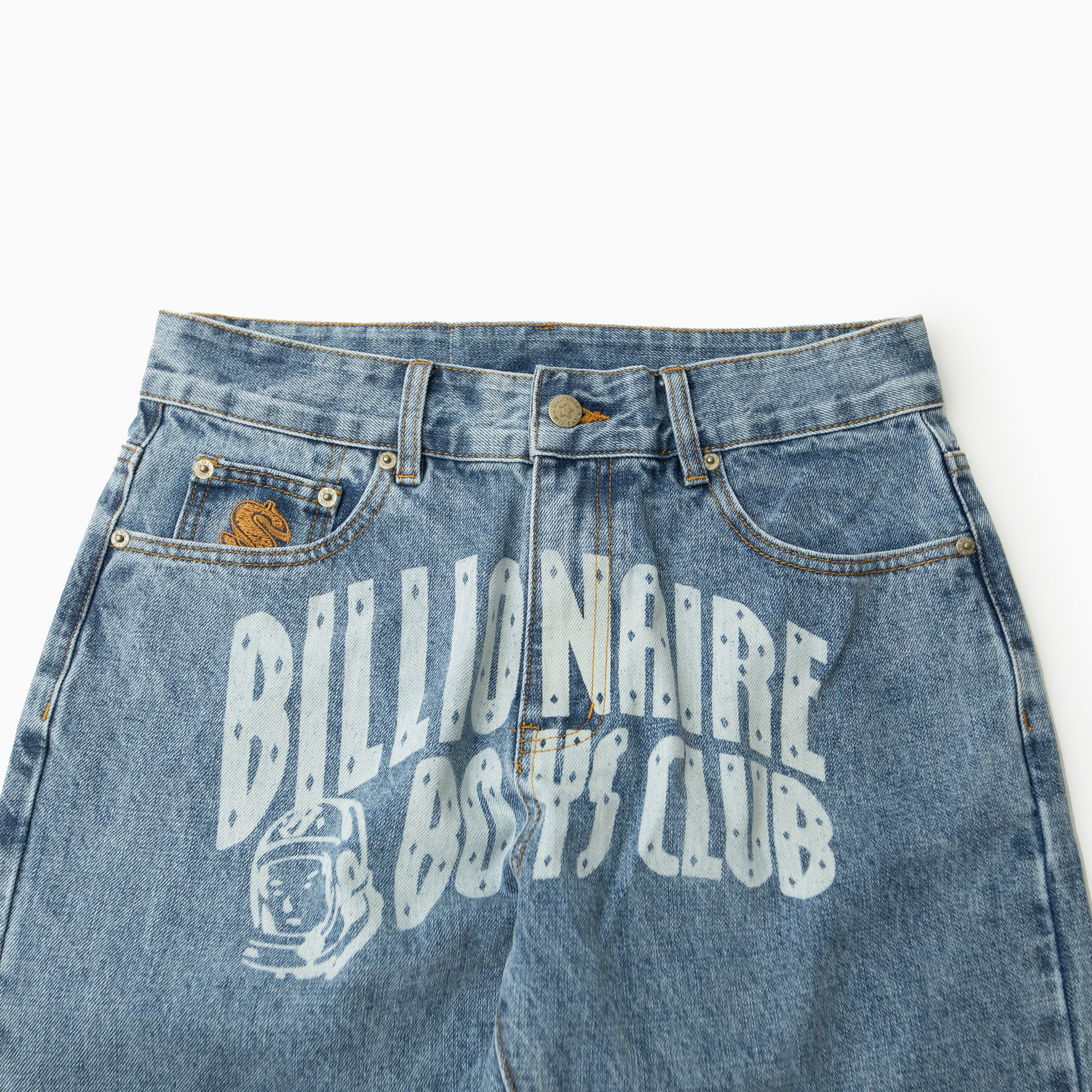 Billionaire boys club EU FADED ARCH LOGO LS DENIM PANTS
