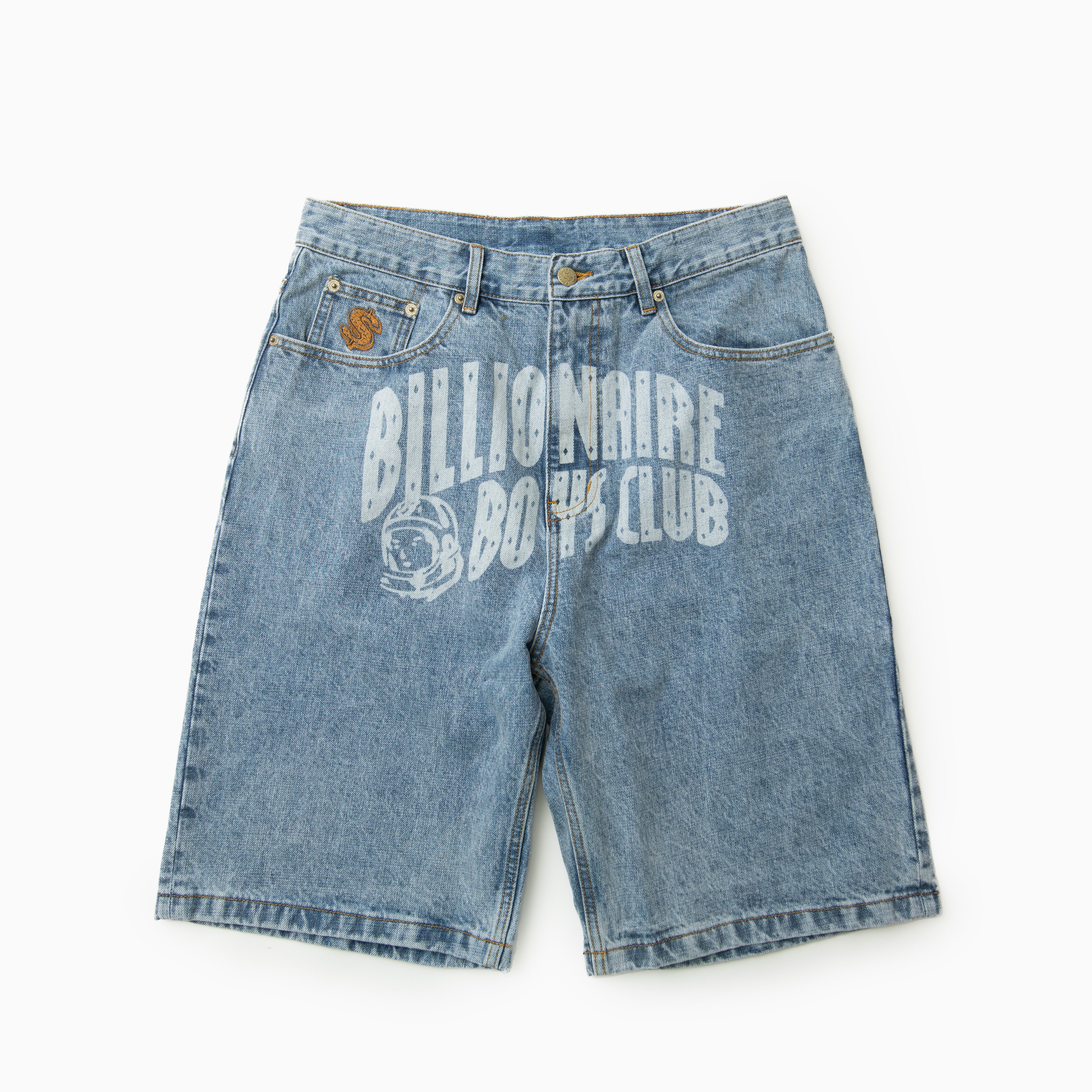 Billionaire boys club EU FADED ARCH LOGO LS DENIM SHORTS