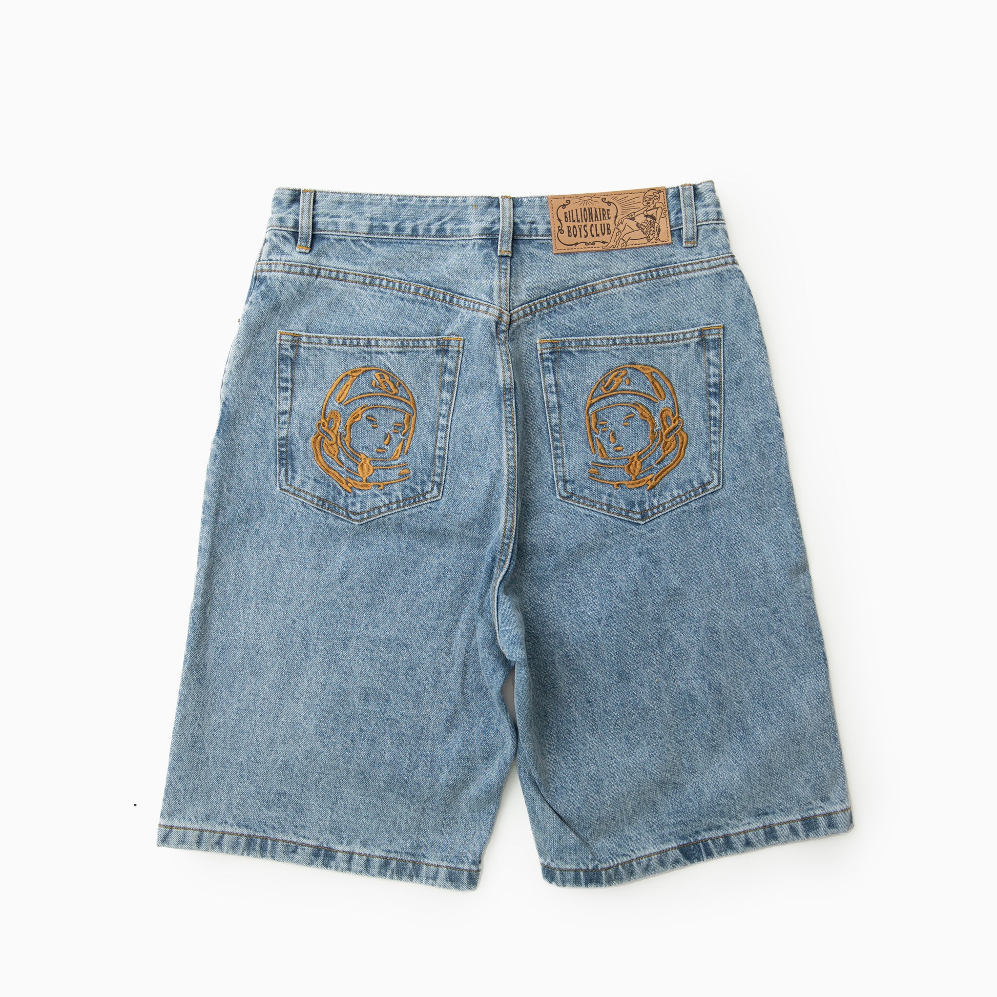 Billionaire boys club EU FADED ARCH LOGO LS DENIM SHORTS