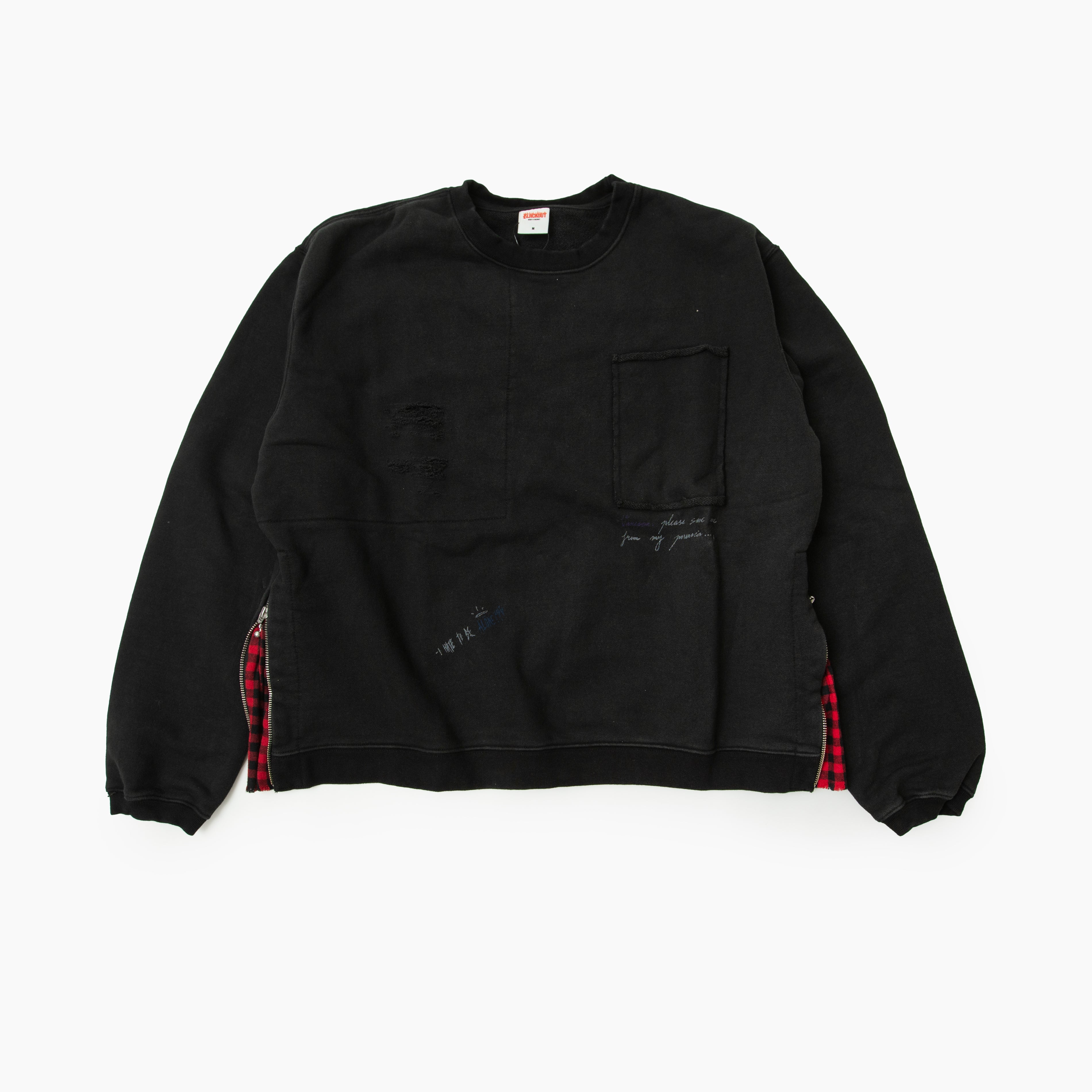 BLACKOUT NO NAME SWEAT SHIRT BA26-SS1114