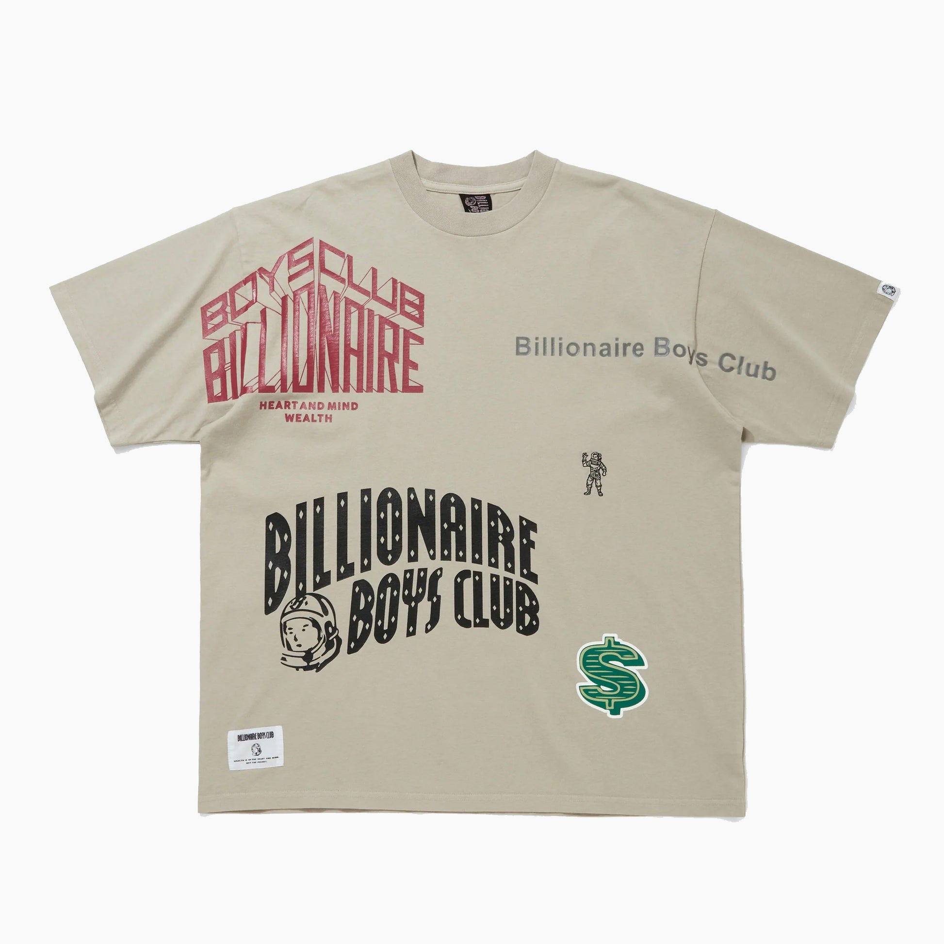 Billionaire Boys Club GARMENT DYE COTTON T-SHIRT SCRAP (Japan exclusive)