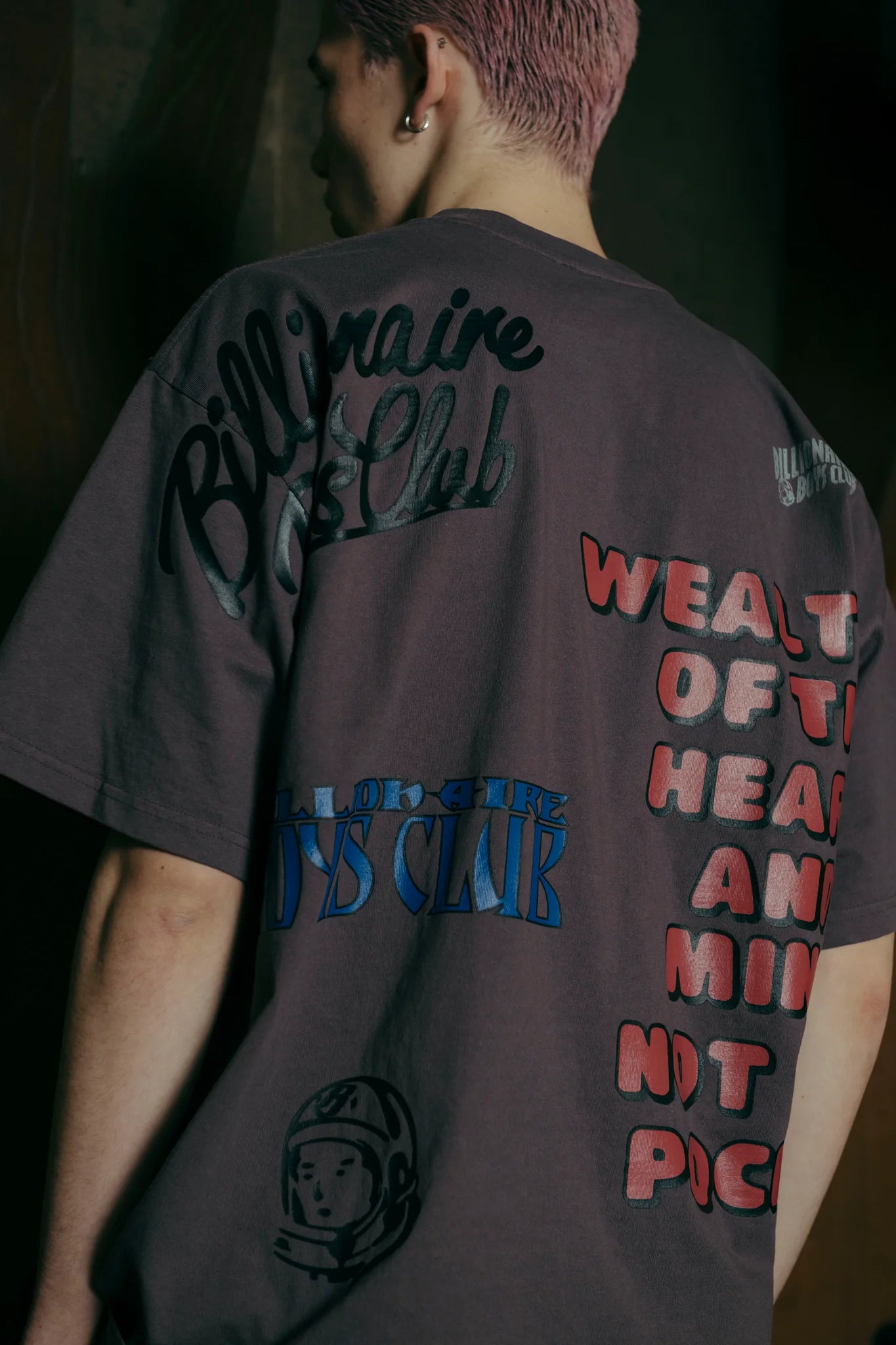 Billionaire Boys Club GARMENT DYE COTTON T-SHIRT SCRAP (Japan exclusive)