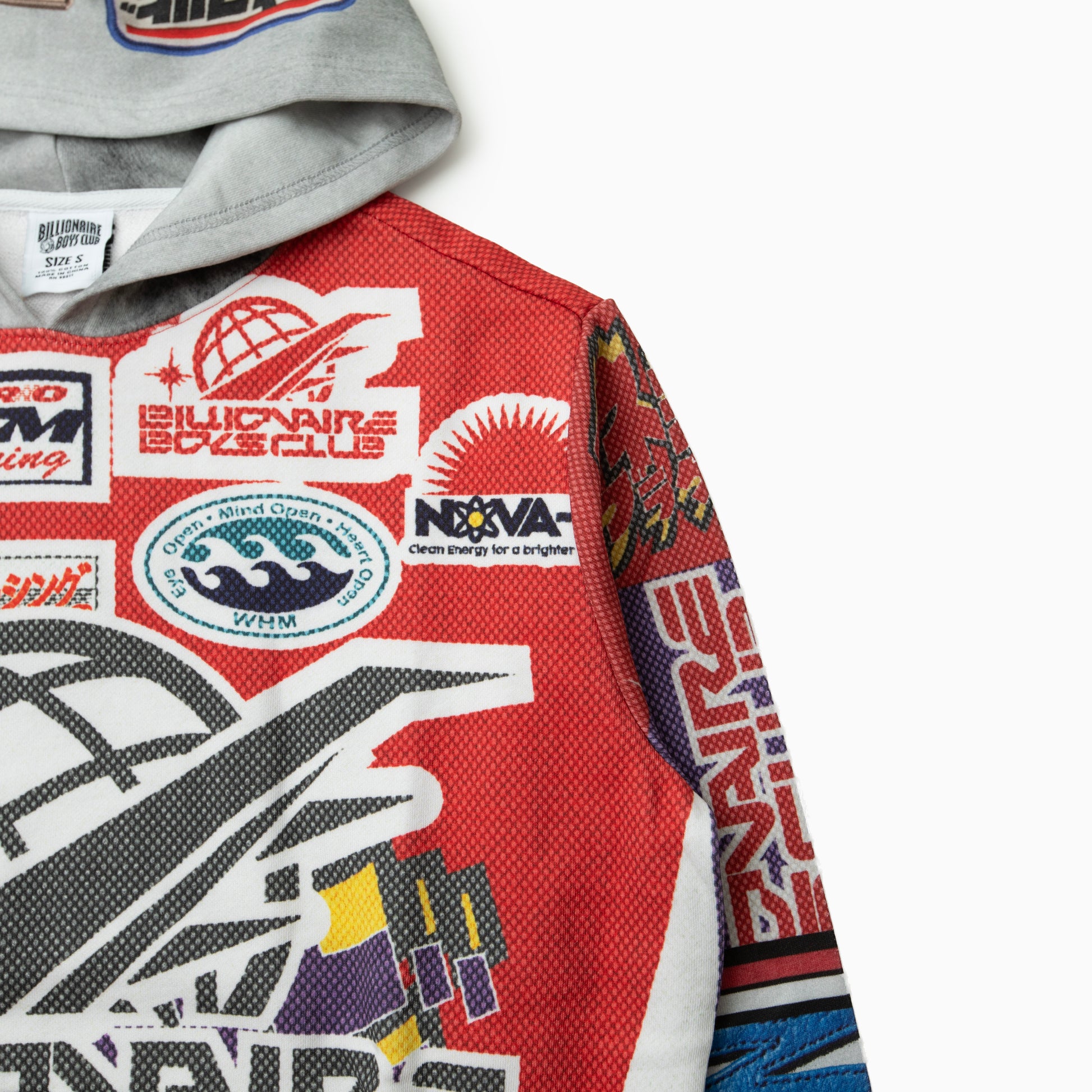 Billionaire boys club BB OUTSIDE TEXTURE MOTO PRINT HYBRID HOODIE