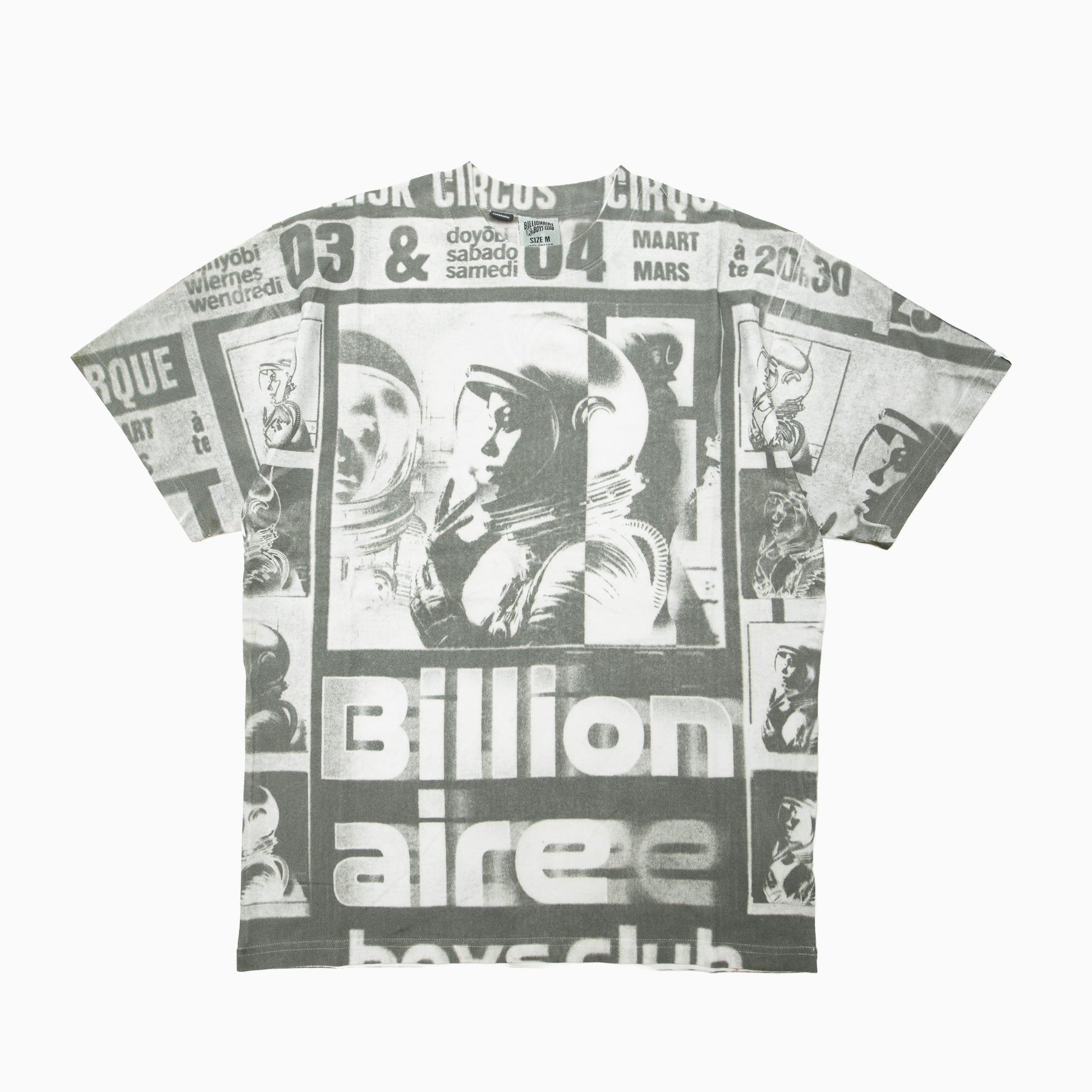 Billionaire Boys Club BB NEWS ENZYME WASH OVERSIZED T-SHIRT