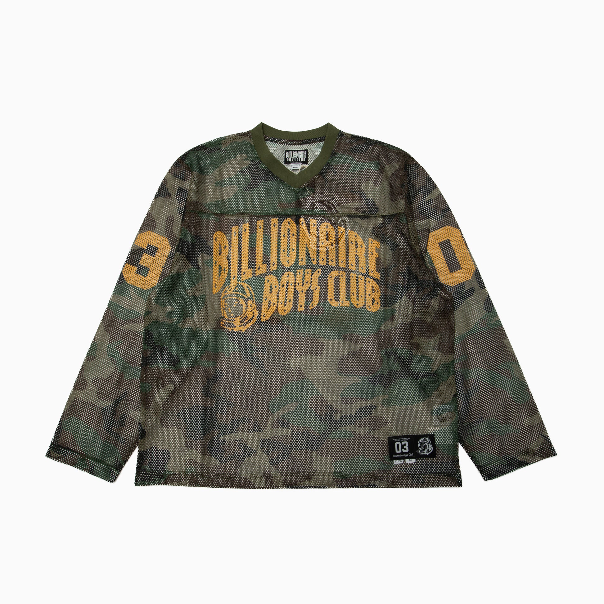 Billionaire boys club BB CAMO CURVE BOXY FIT FOOTBALL JERSEY