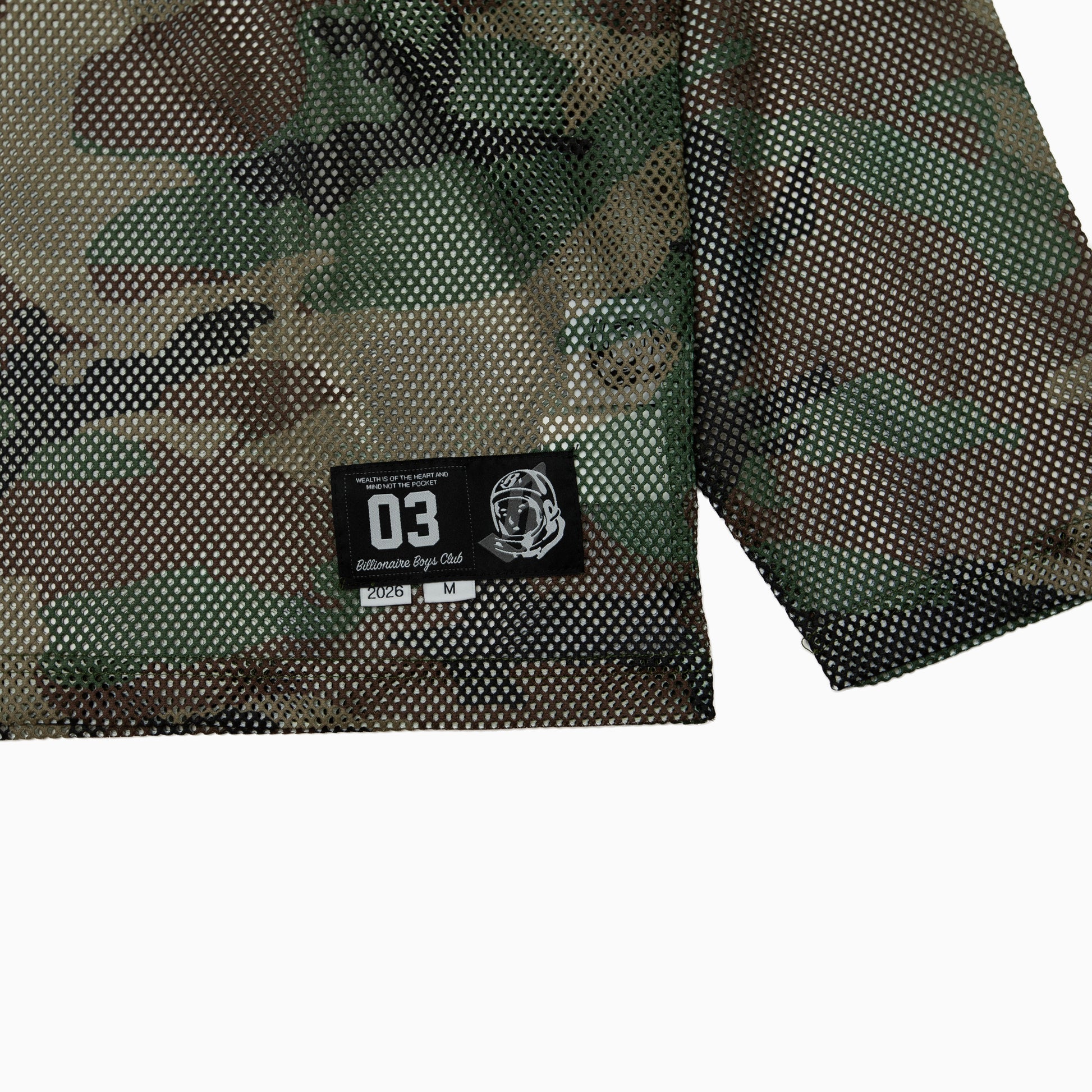Billionaire boys club BB CAMO CURVE BOXY FIT FOOTBALL JERSEY