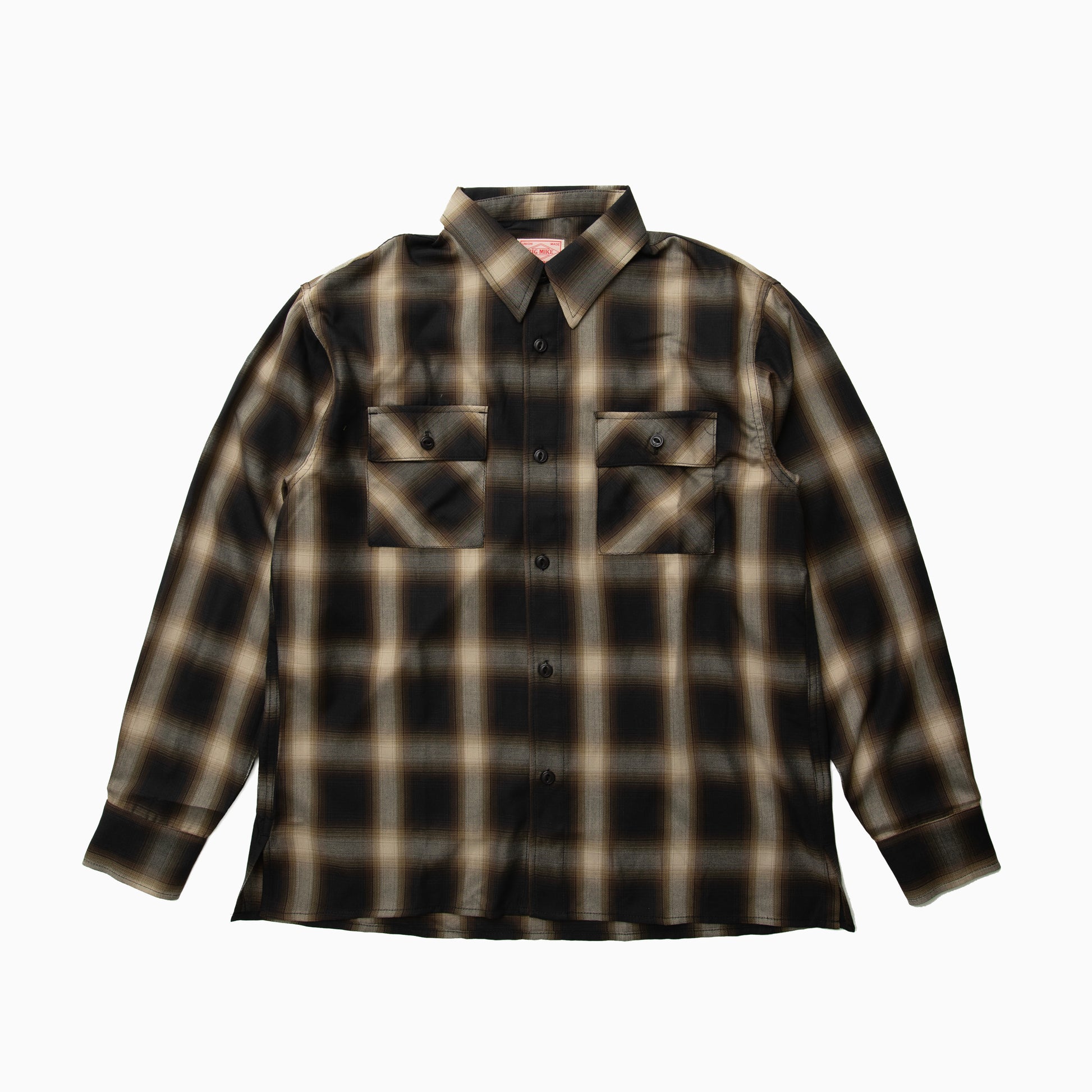 BIG MIKE Rayon Mix Ombre Slit L/S Shirts