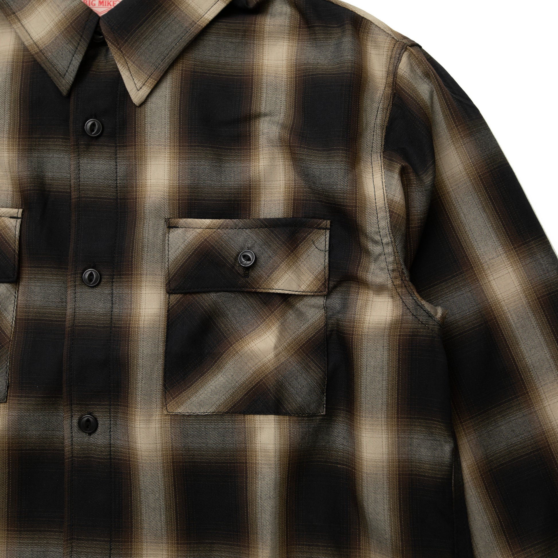 BIG MIKE Rayon Mix Ombre Slit L/S Shirts