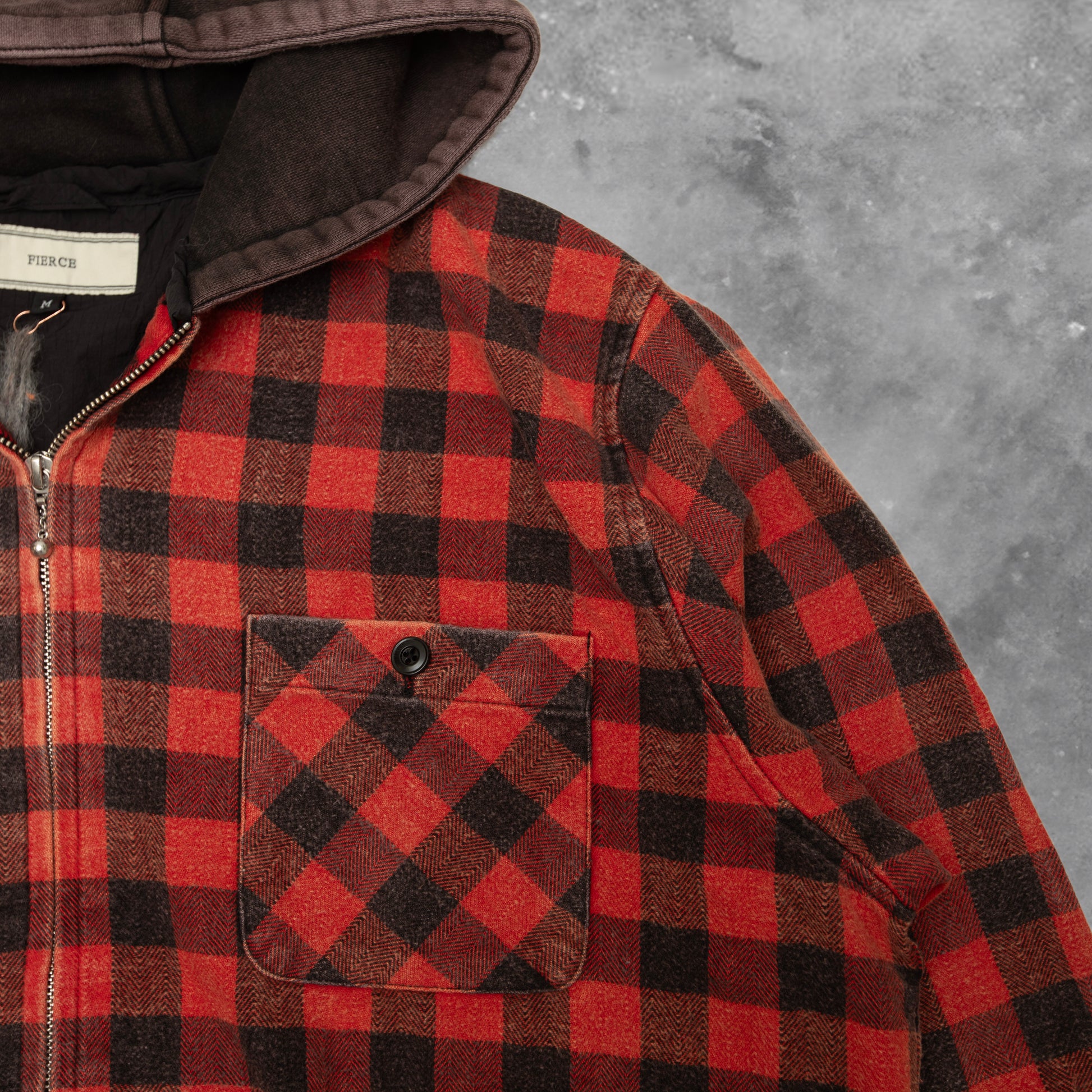 BLACKOUT GRAZE ZIP SHIRT HOODIE