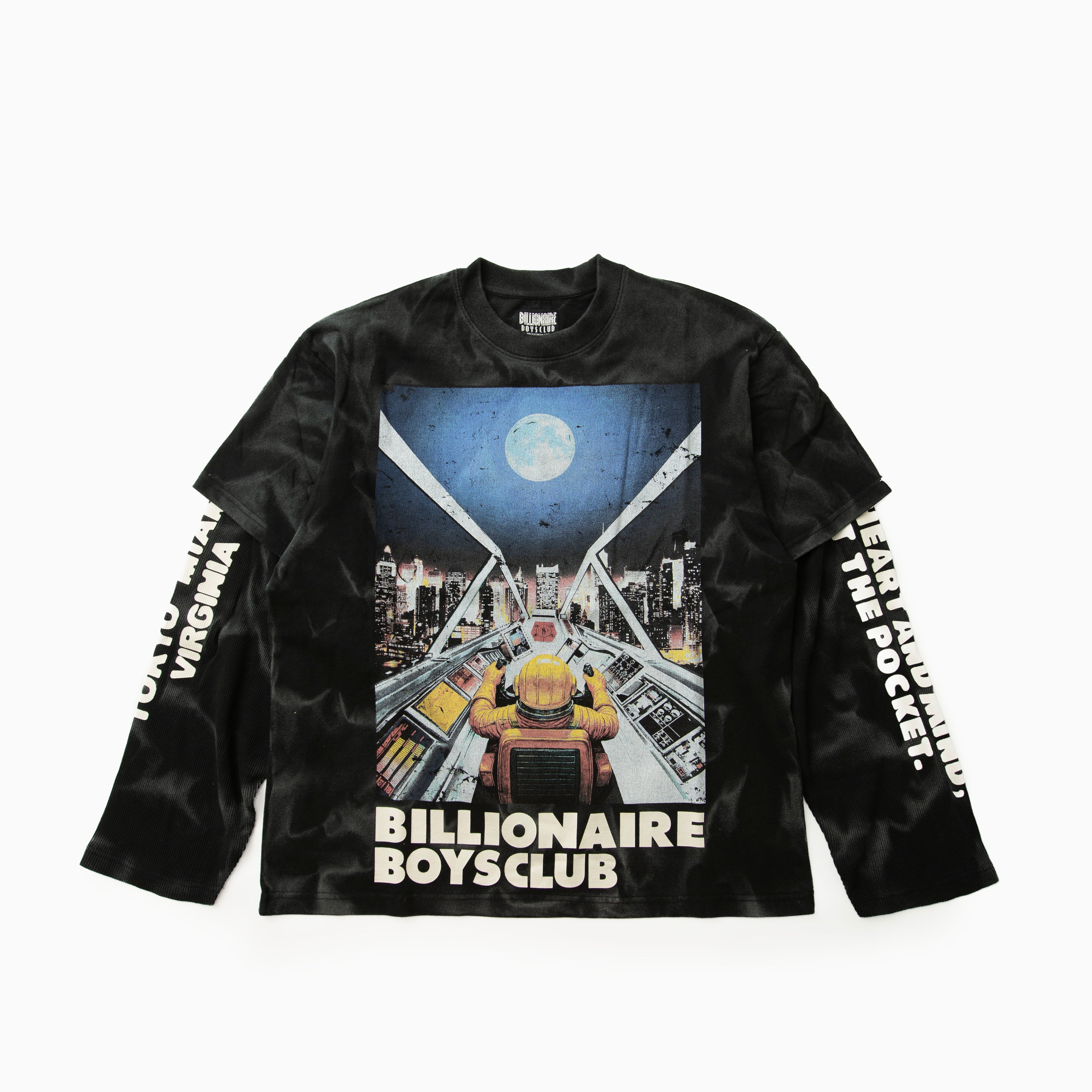 Billionaire boys club BB ARRVIVAL HEAVY WASHED DOUBLE SLEEVE T-SHIRT